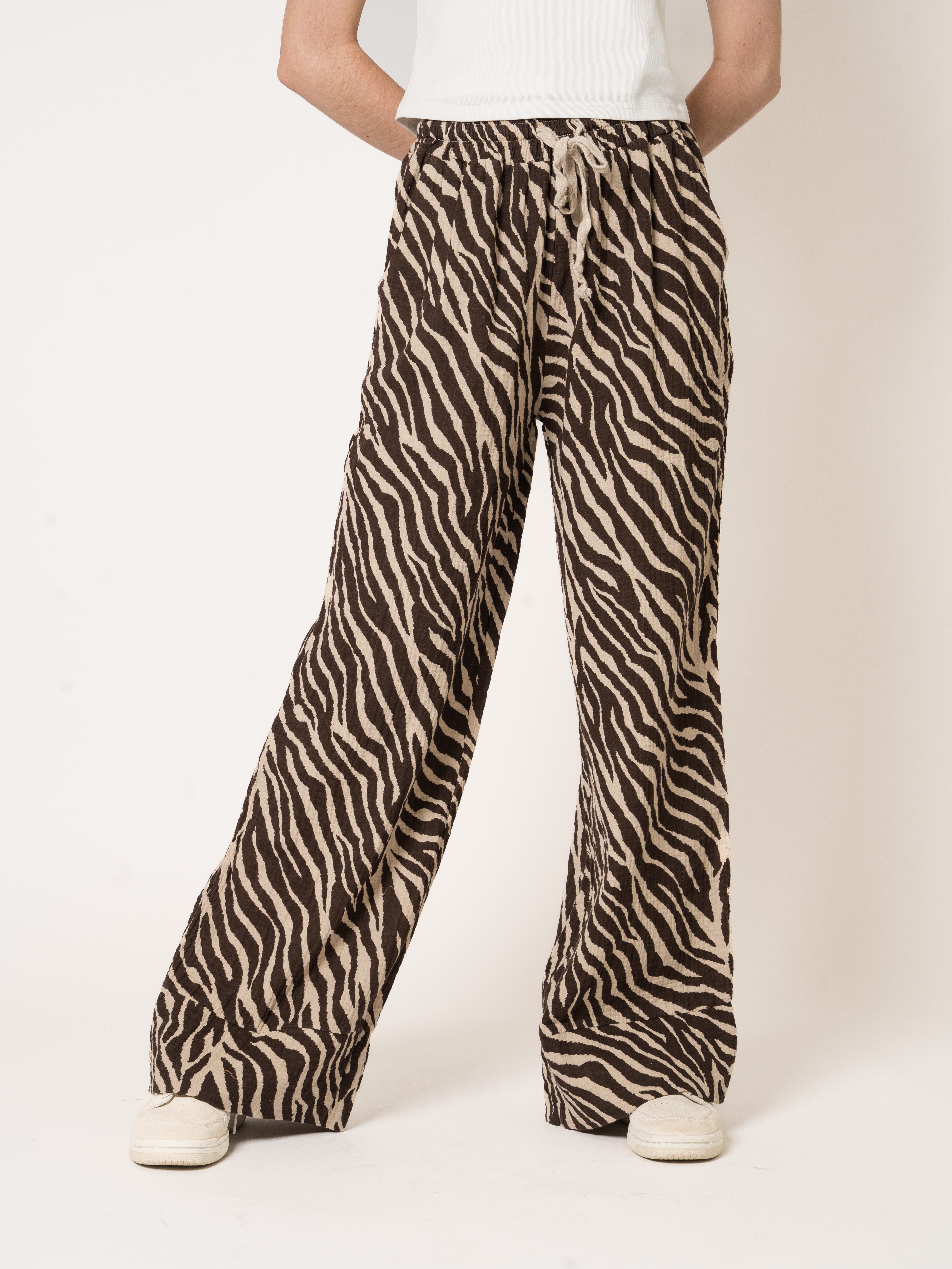LUCKY DEAL 1661 Musselinhose Zebra - Dunkelbraun - vom Umtausch ausgeschlossen -