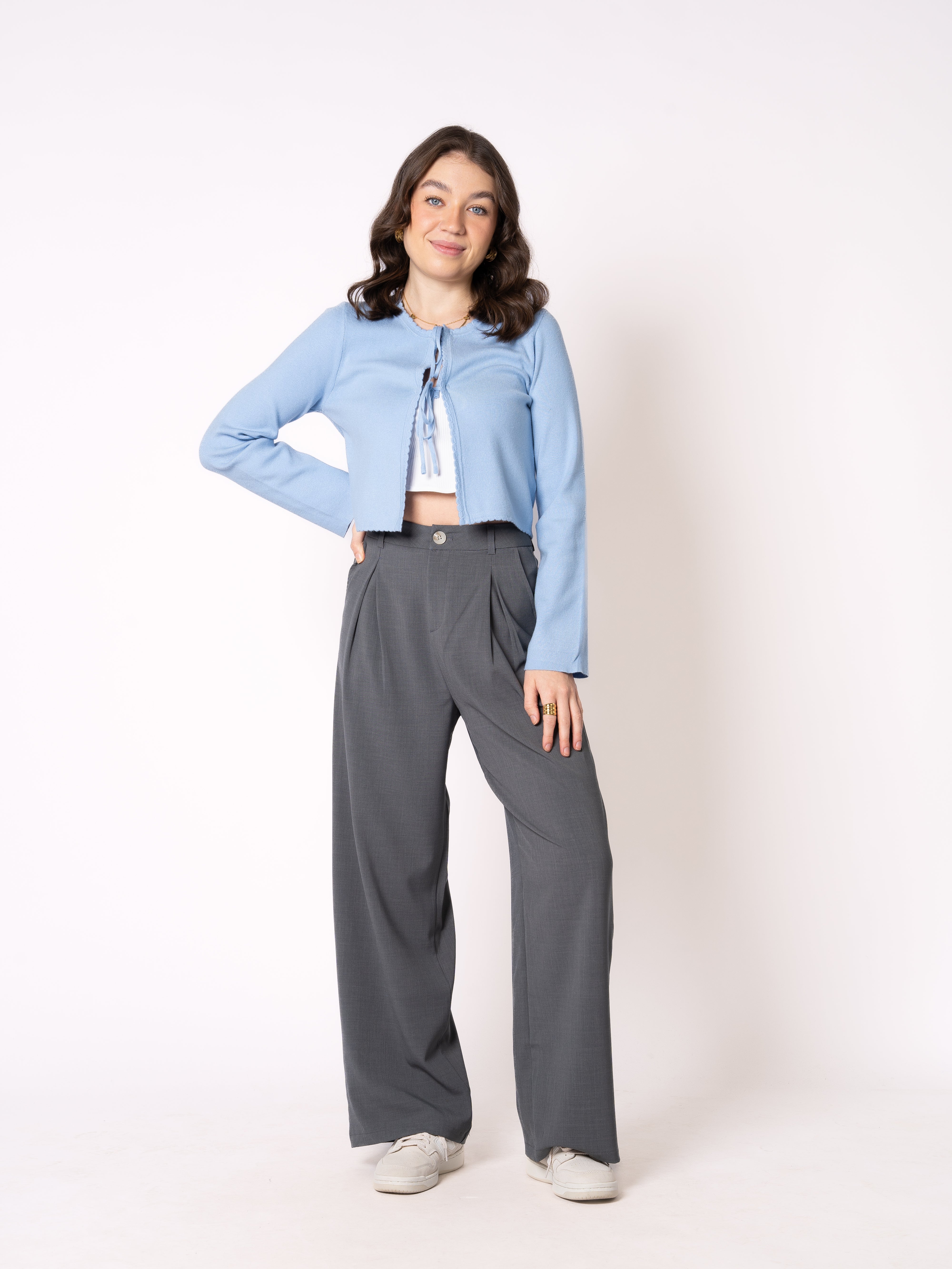 Soft Feinstrick Cardigan Mathilda - Himmelsblau