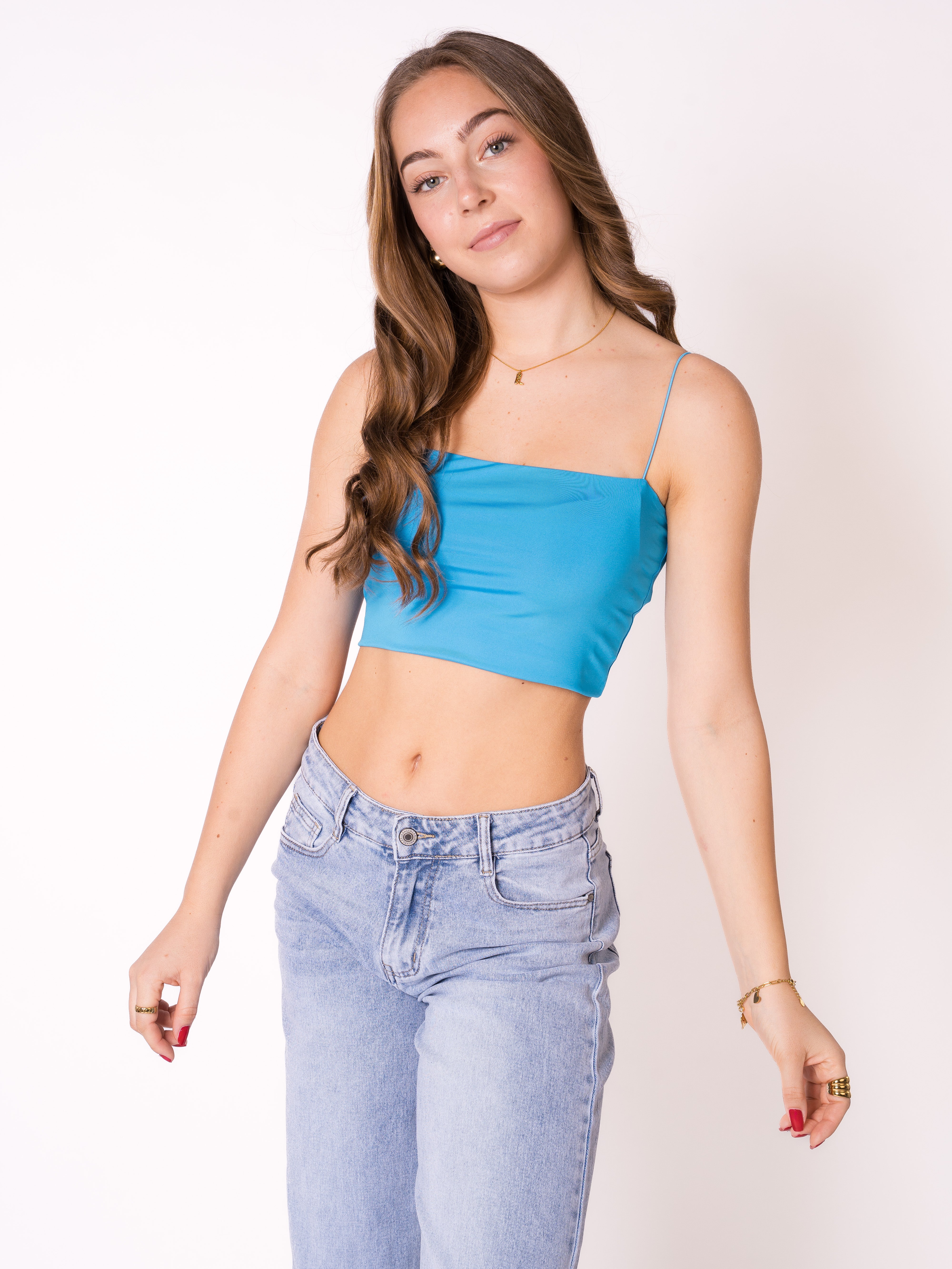 Seamless Crop Top - Blau