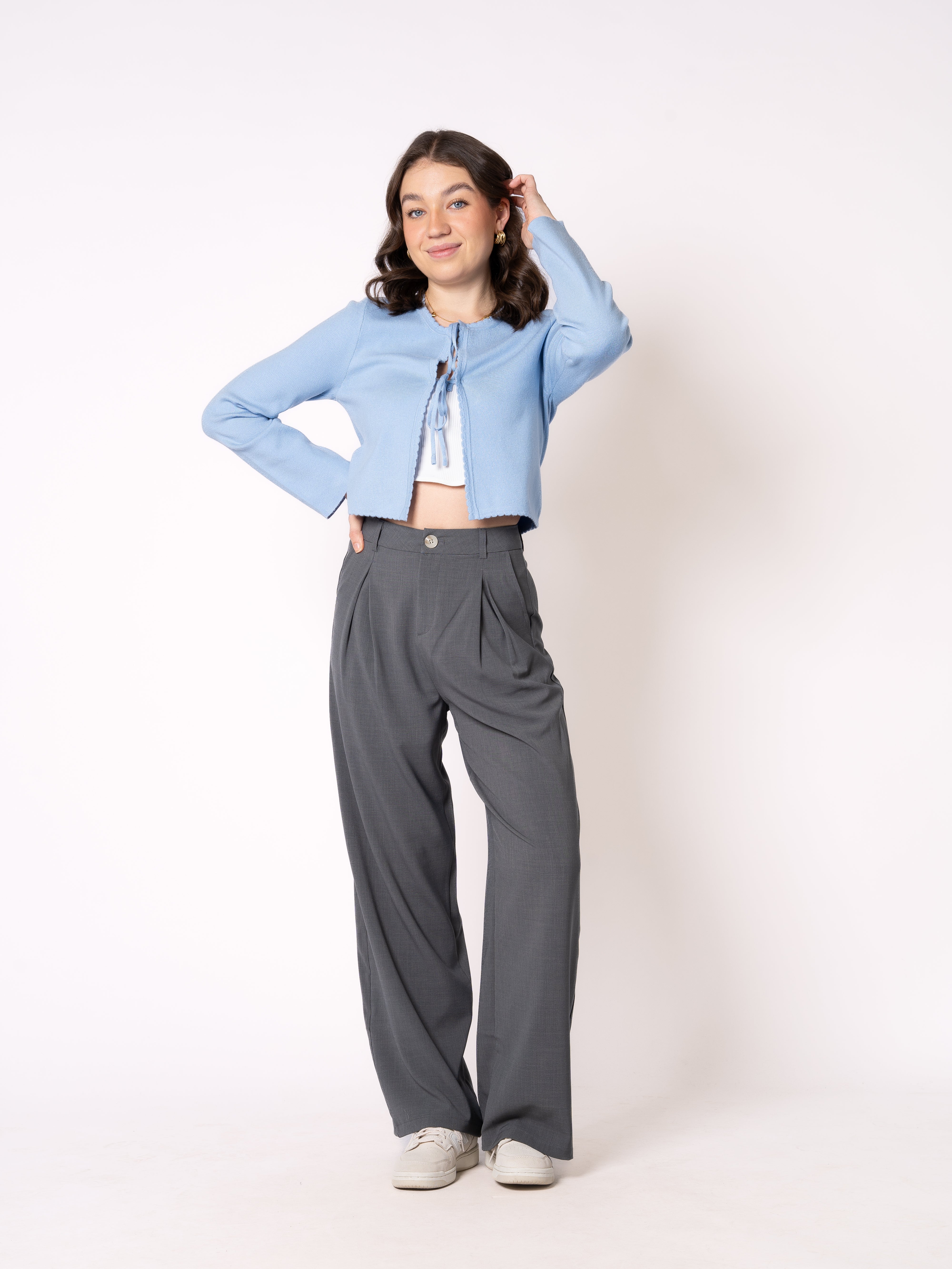 Soft Feinstrick Cardigan Mathilda - Himmelsblau