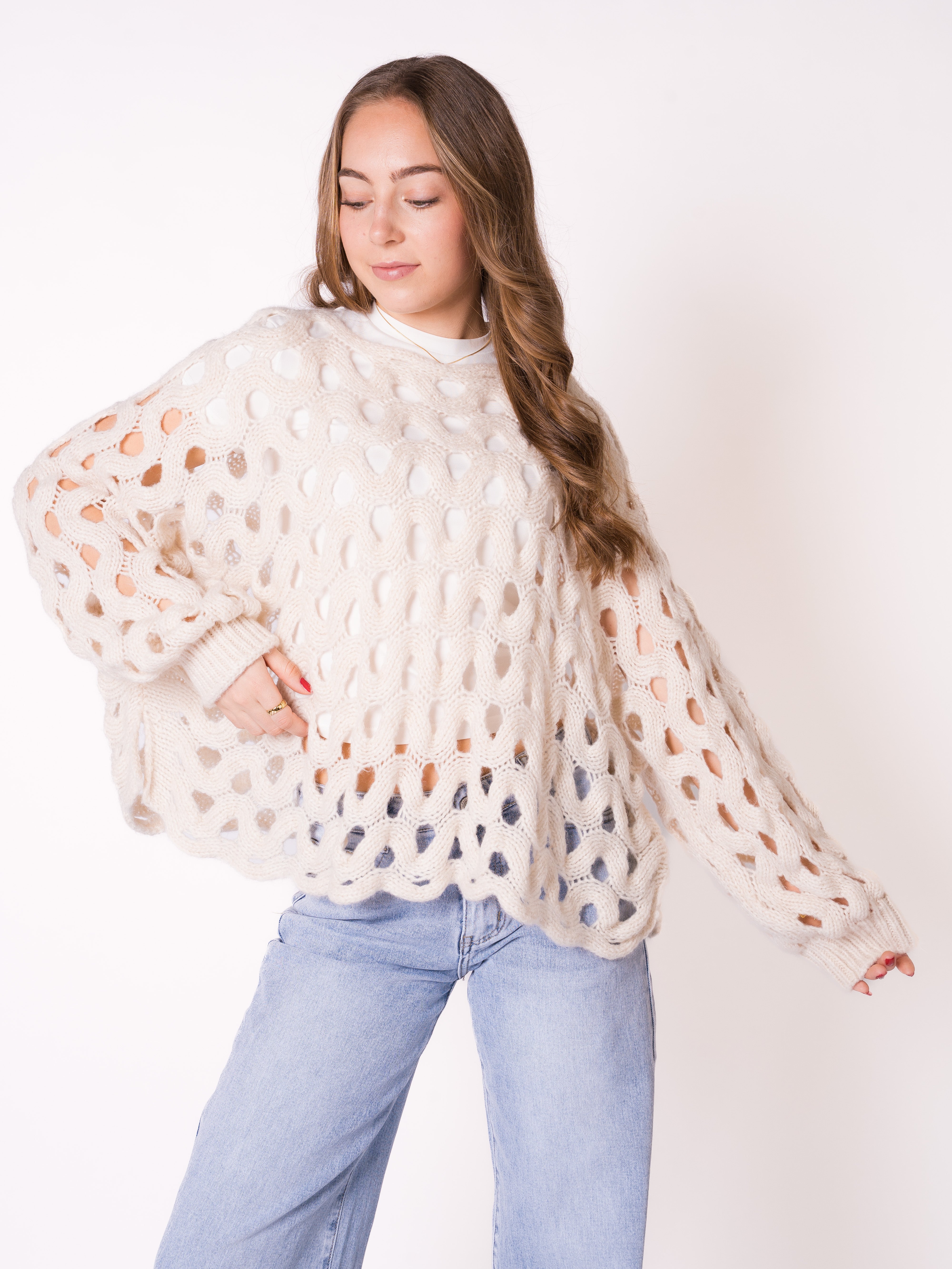 Catch My Wave Knit - Creme