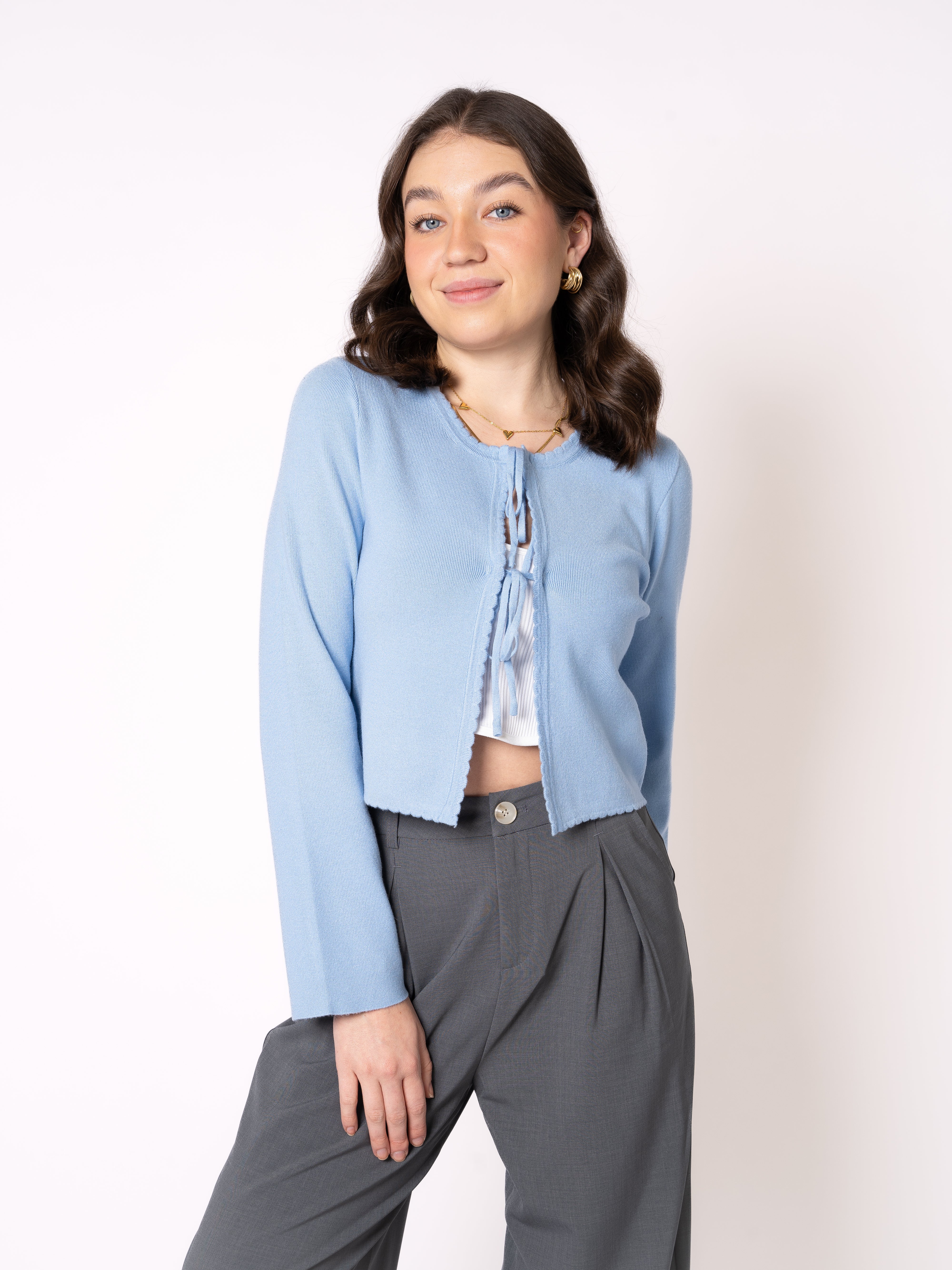 Soft Feinstrick Cardigan Mathilda - Himmelsblau