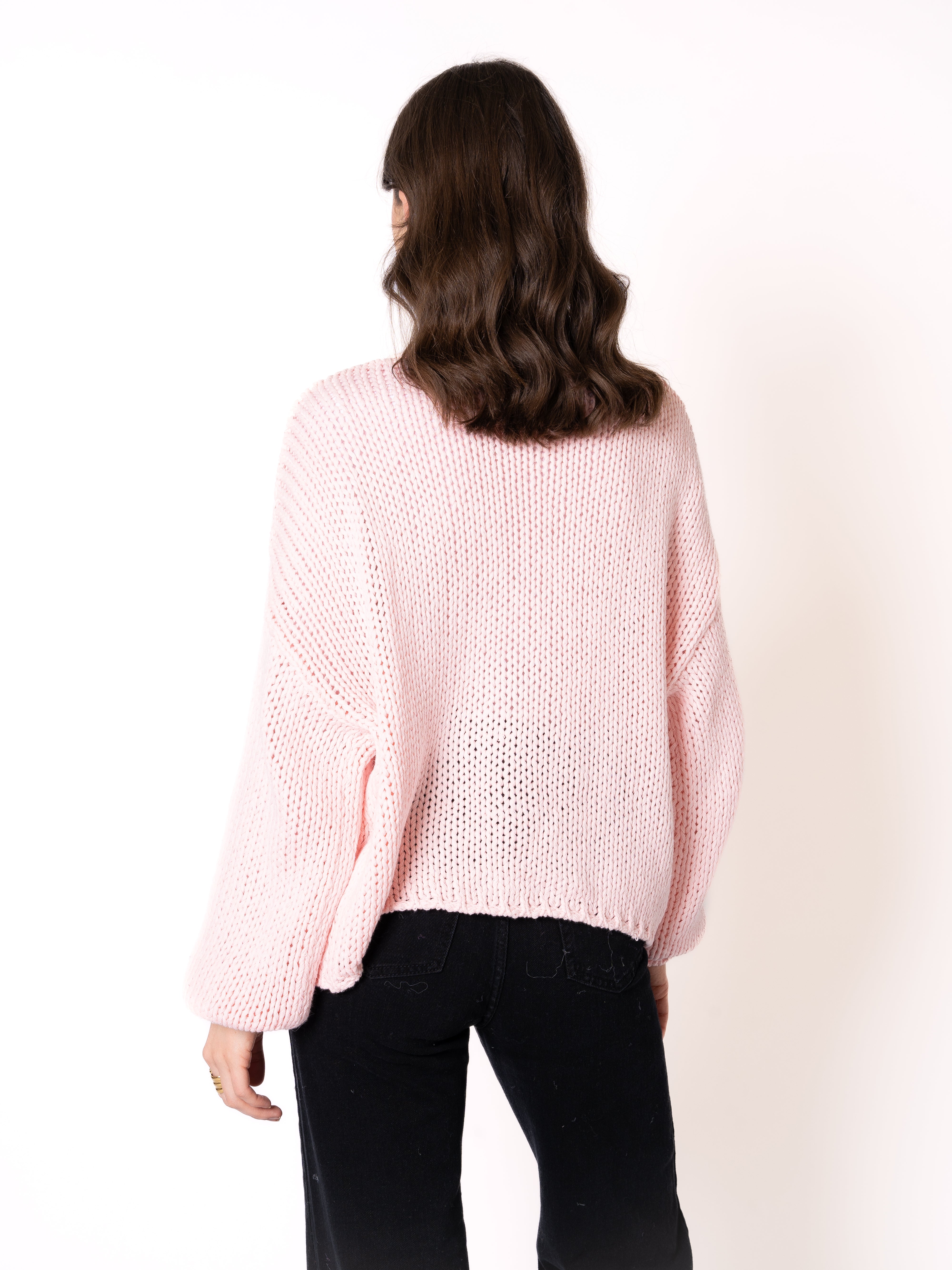 Bow Knit Cardigan Amber - Rosa