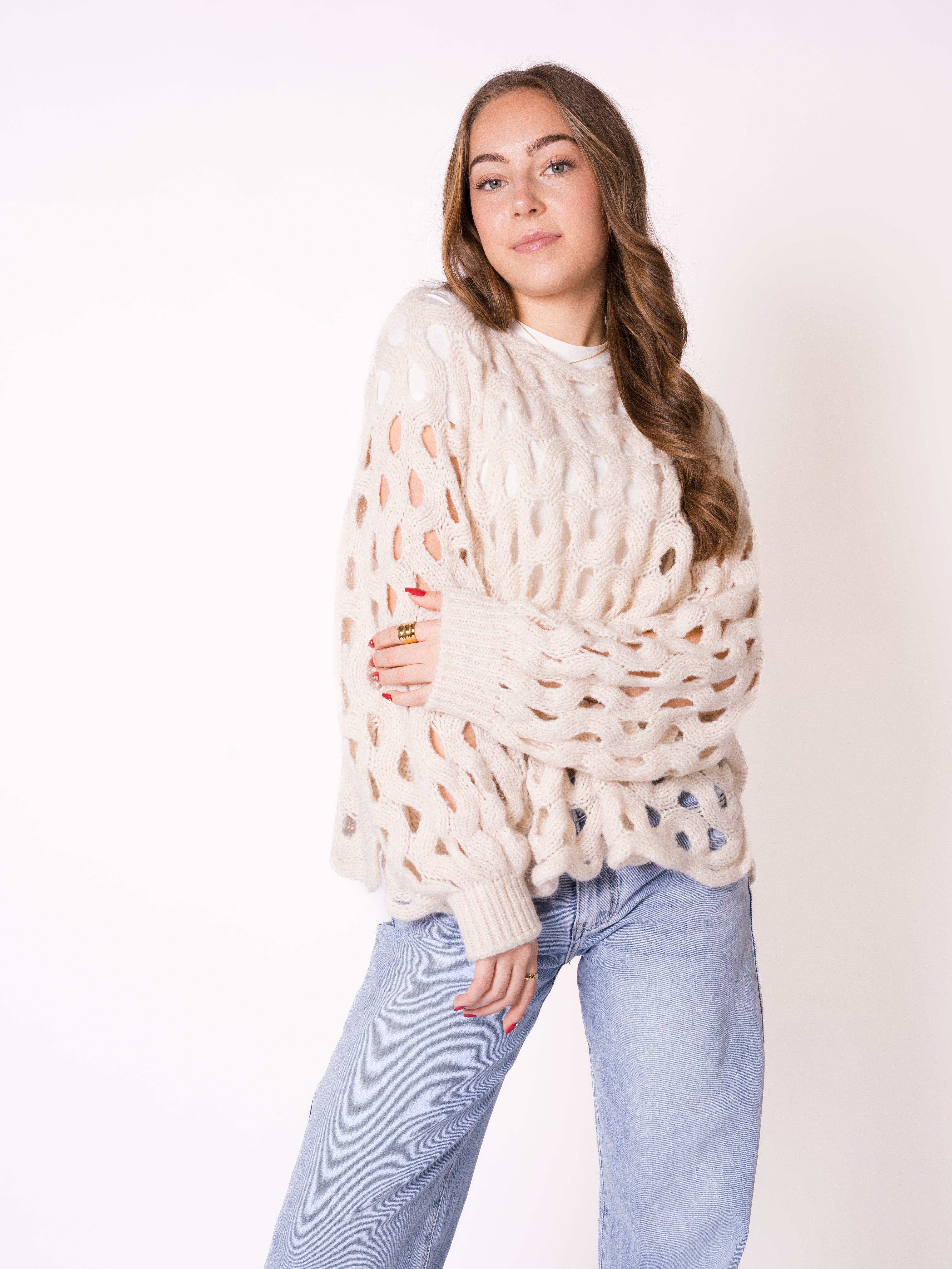 Catch My Wave Knit - Creme