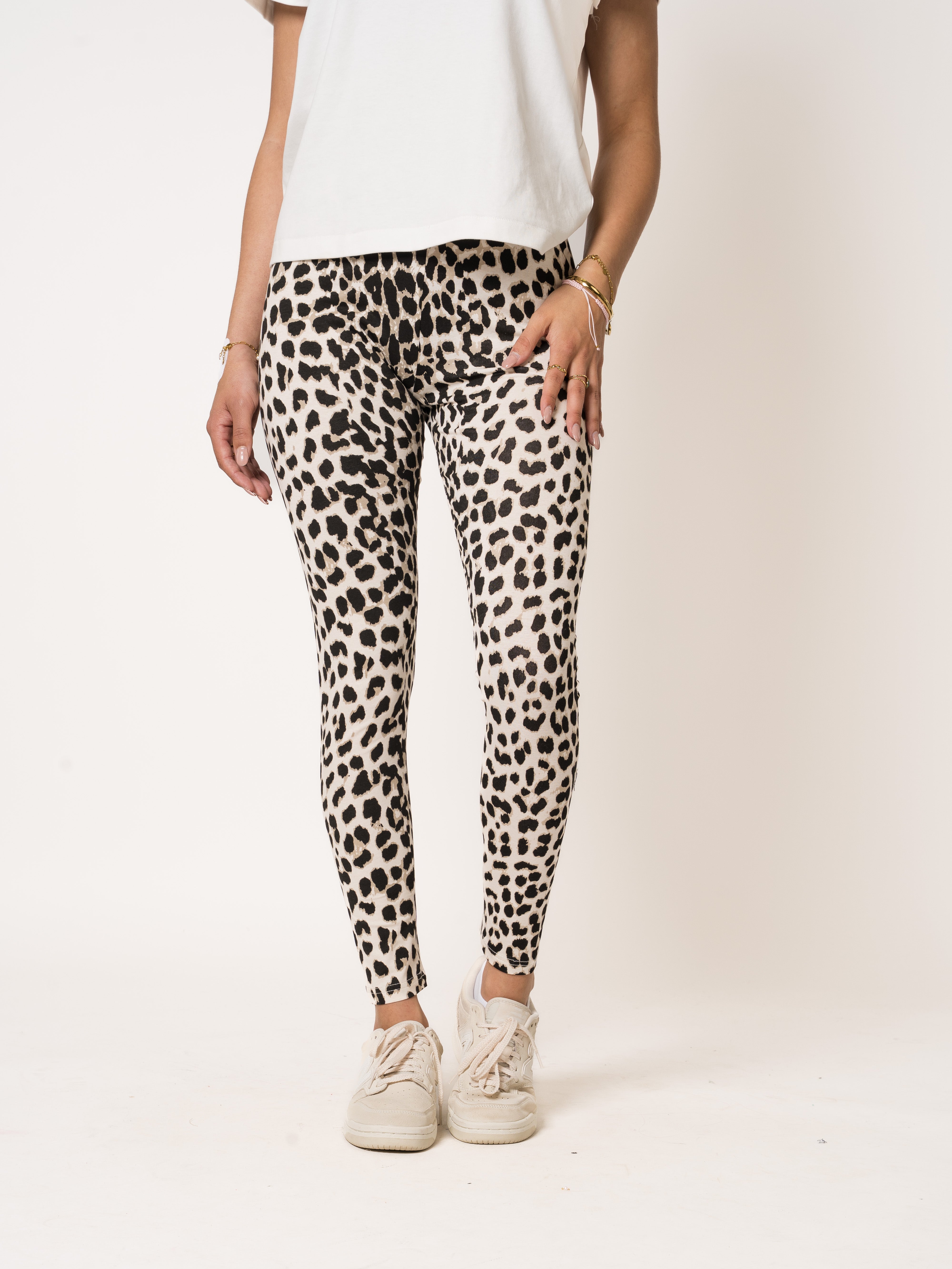 LUCKY DEAL 2054 Into the Wild Leo Leggins - Creme - vom Umtausch ausgeschlossen -