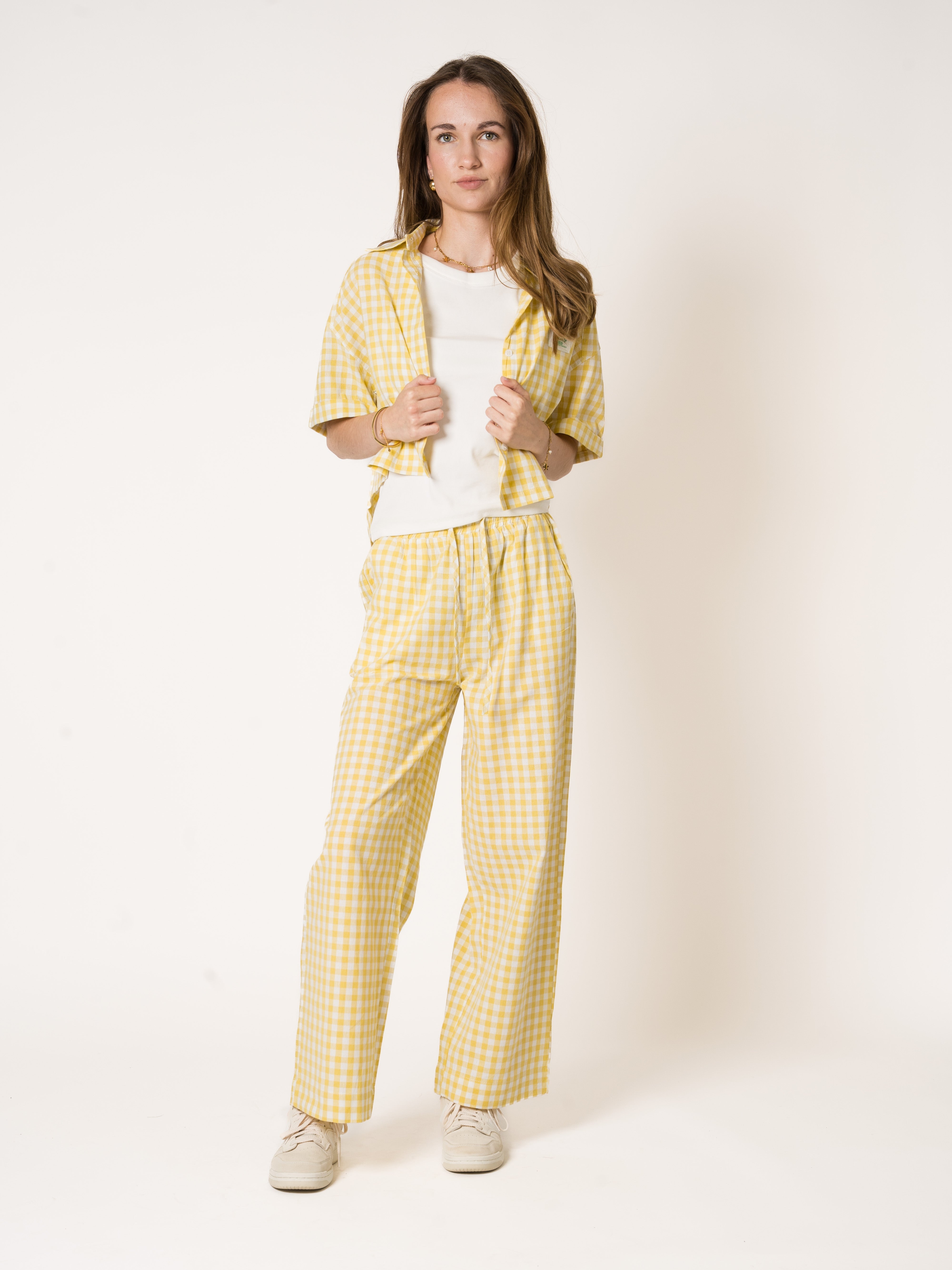 LUCKY DEAL 2039 Lovely Brunch Cotton Old Skool Blouse - Gelb - vom Umtausch ausgeschlossen -