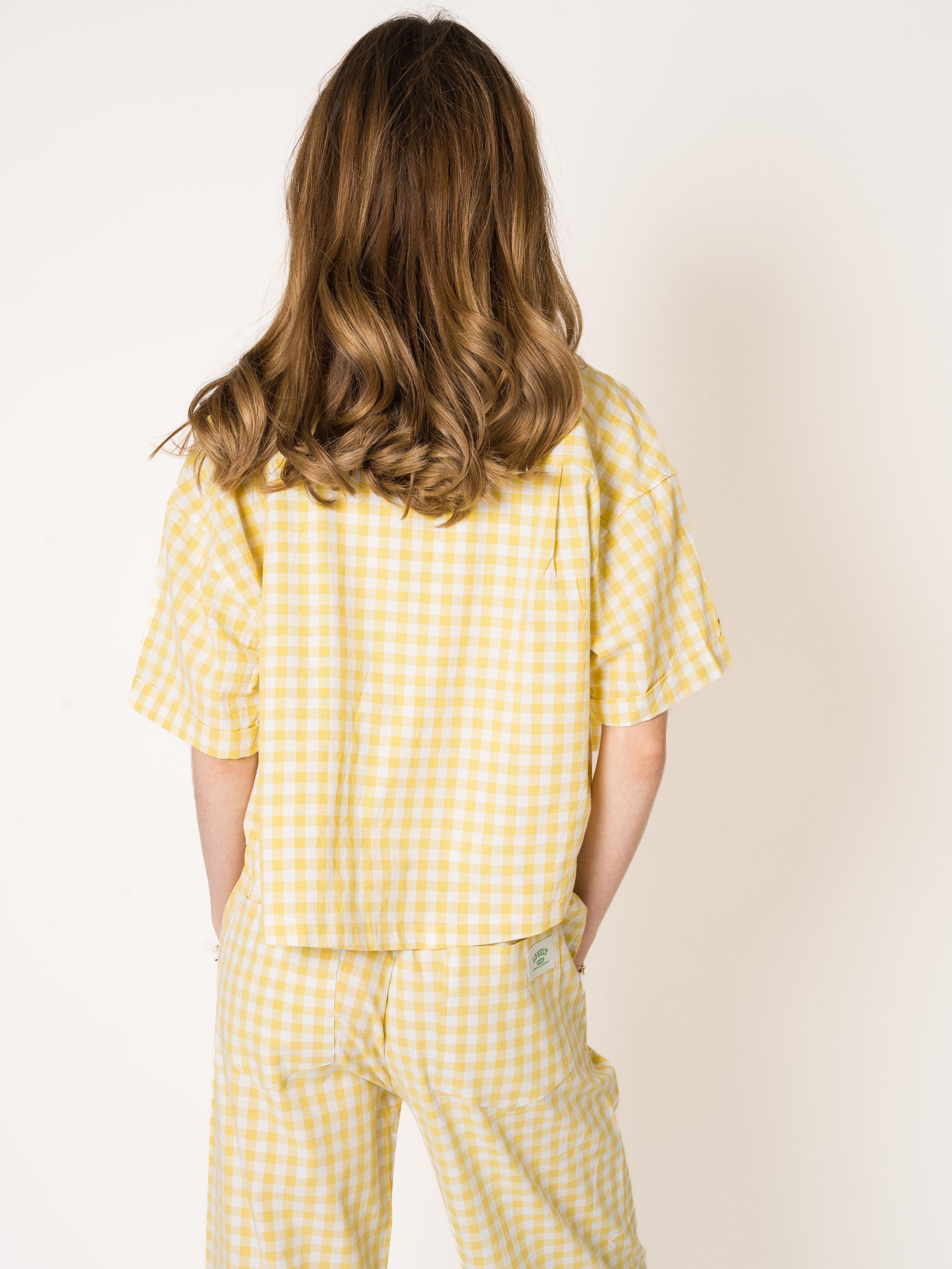 LUCKY DEAL 2039 Lovely Brunch Cotton Old Skool Blouse - Gelb - vom Umtausch ausgeschlossen -