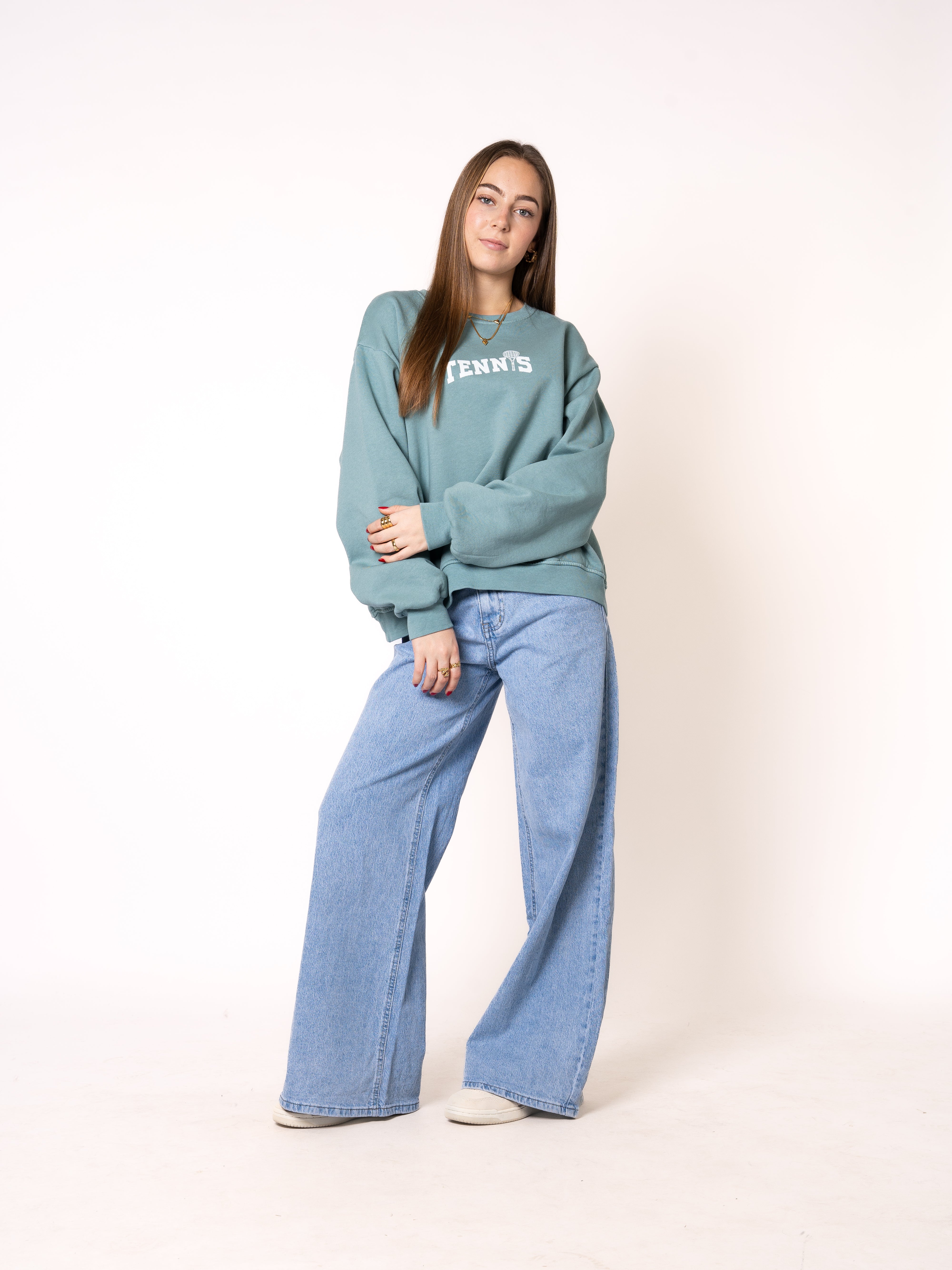 Basic Sweater Tennis - Ocean Green