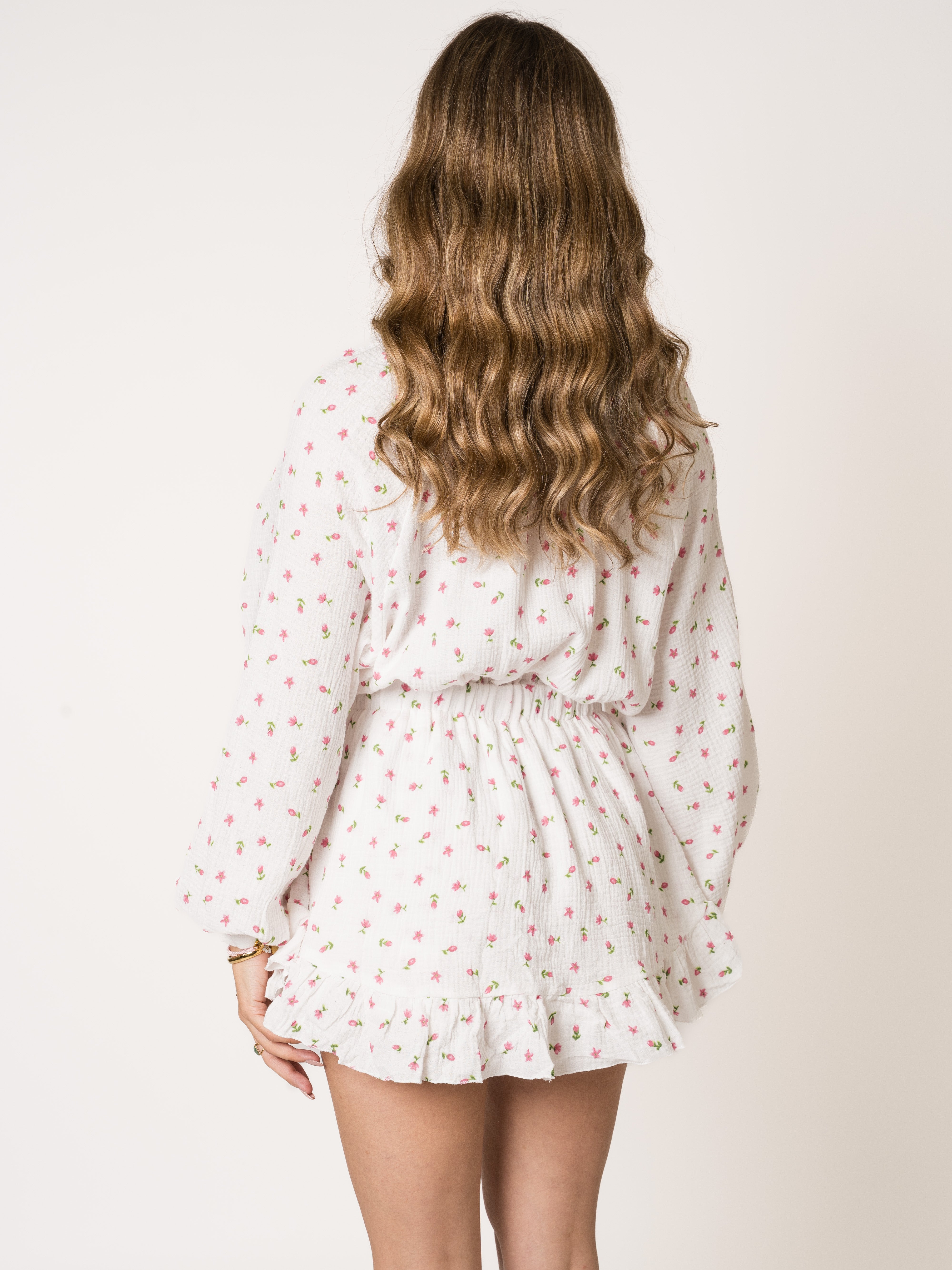 LUCKY DEAL 2045 Keep It Sweet Bloom Musselin Playsuit - Weiß - vom Umtausch ausgeschlossen -