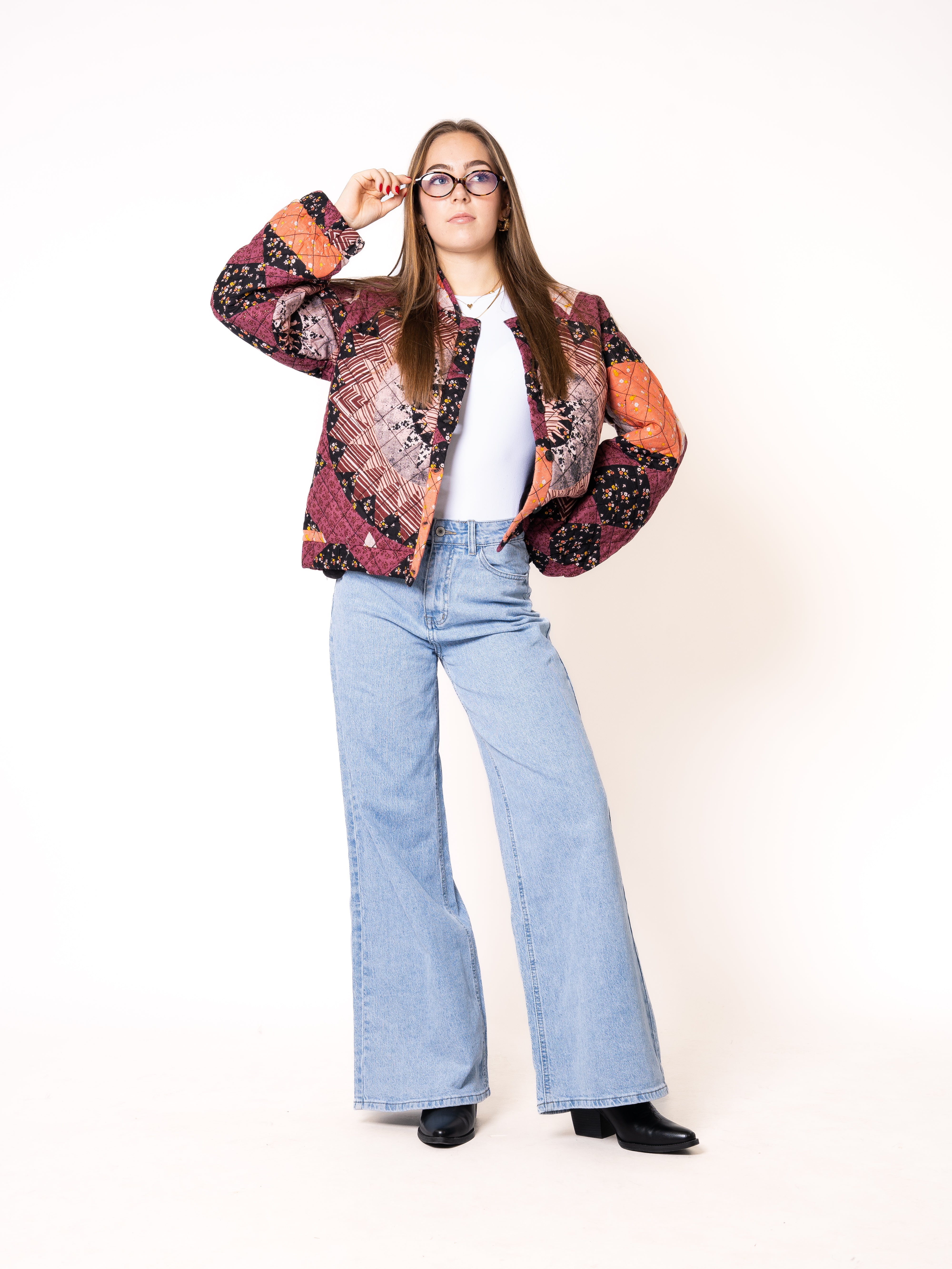 Morning Sun Boho Stepp Bomber - Bordeaux