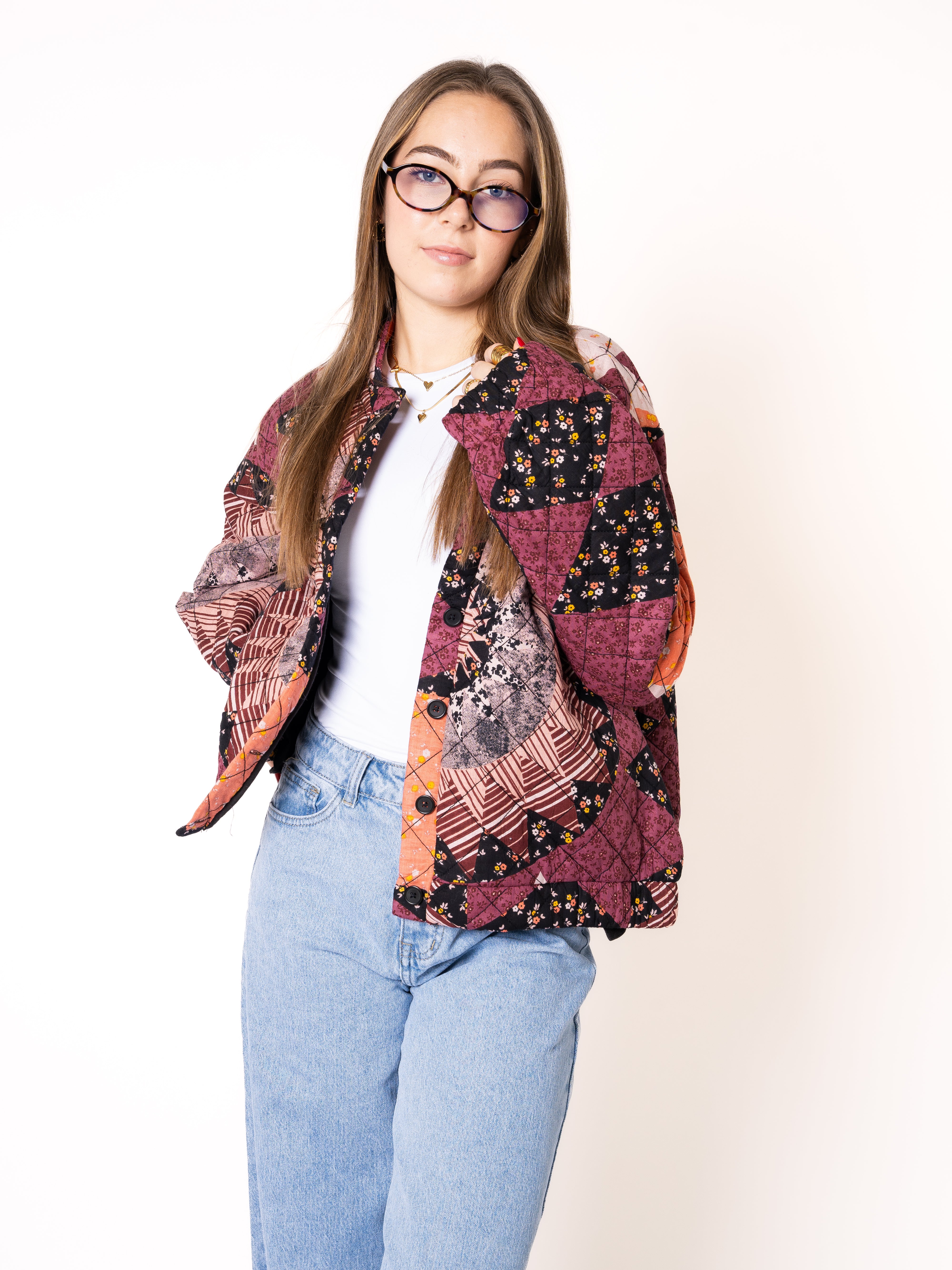 Morning Sun Boho Stepp Bomber - Bordeaux