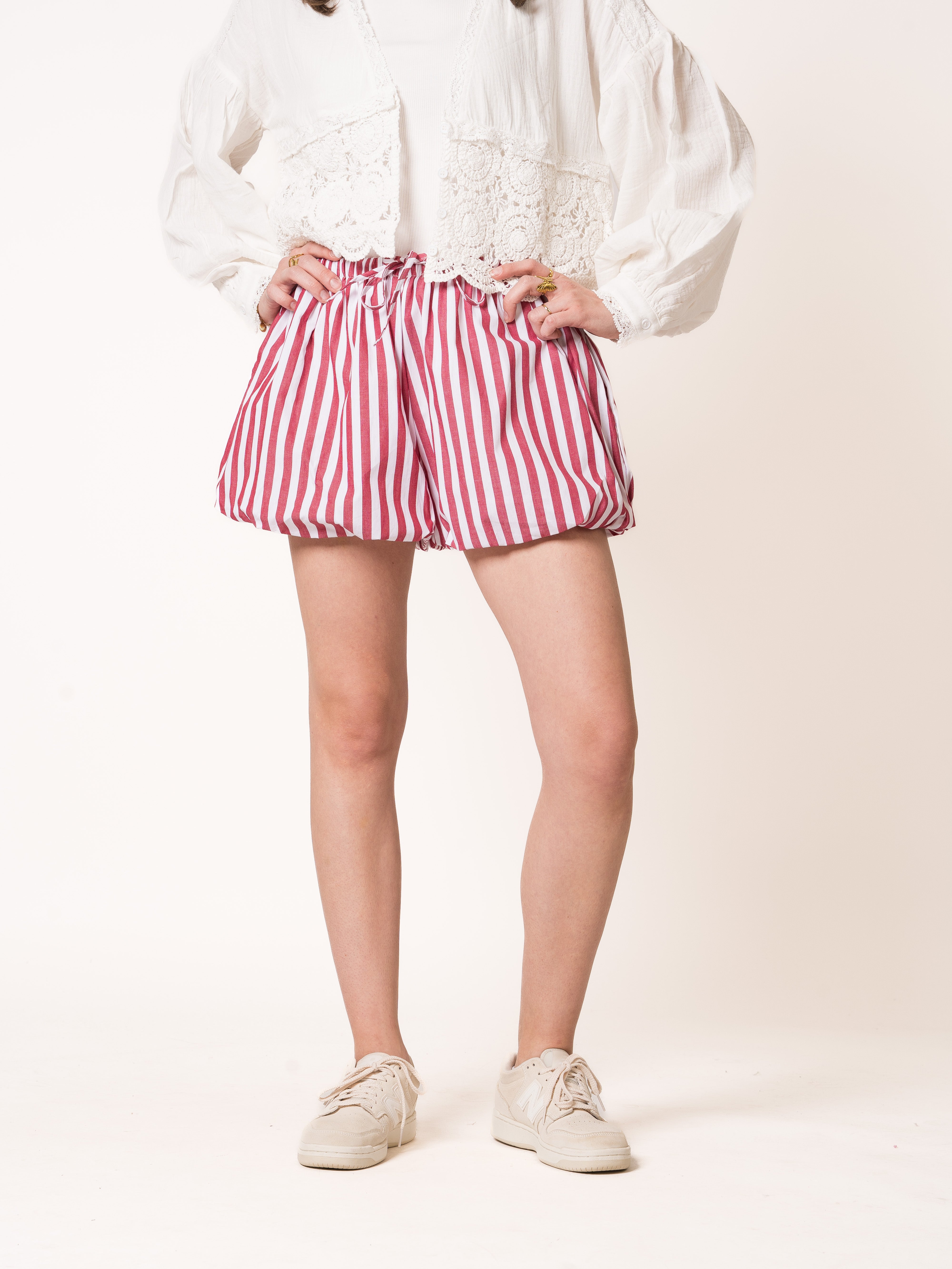 Stripe Vibe Balloon Shorts
