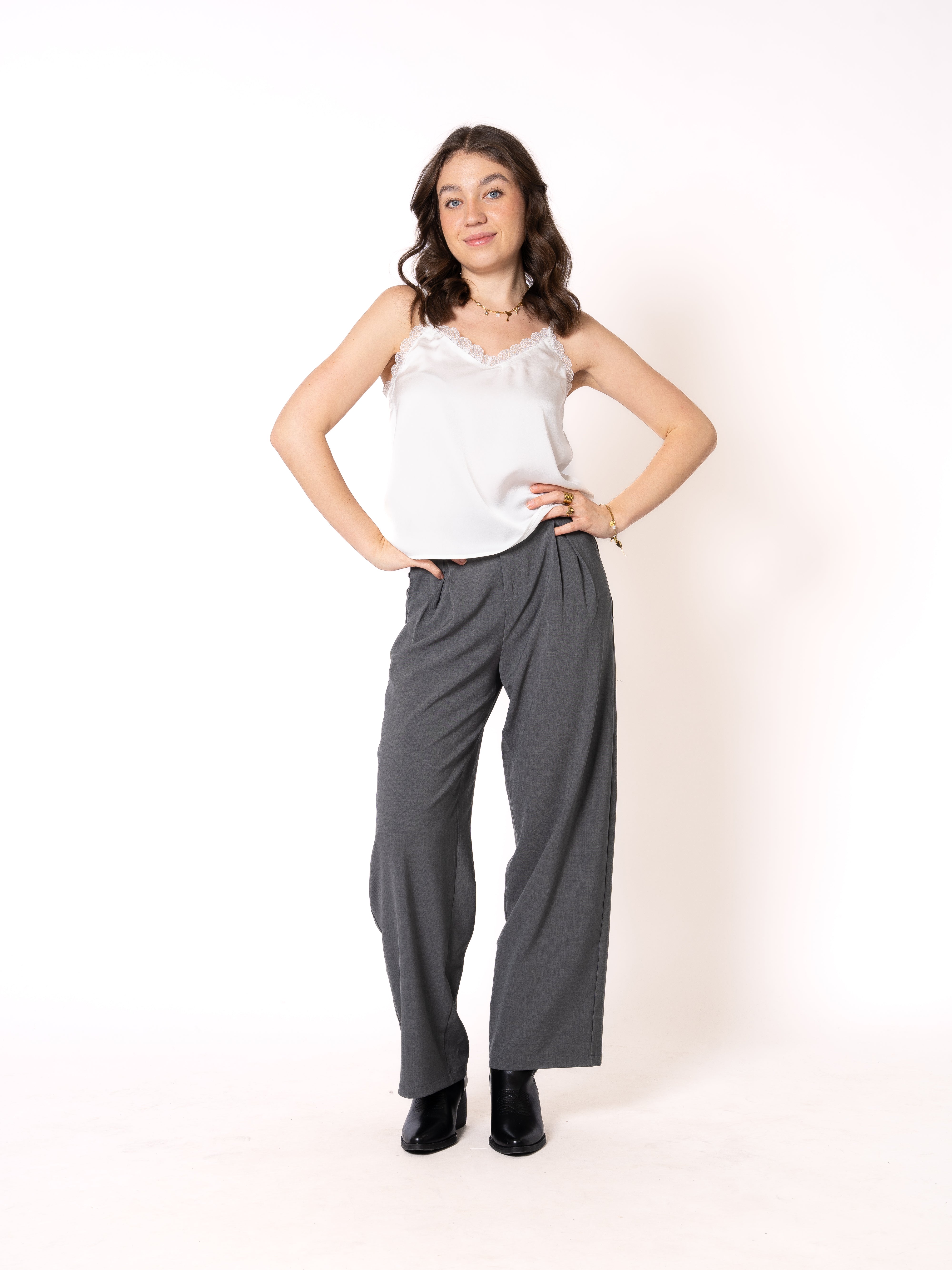 Satin Top Juliet - Weiß
