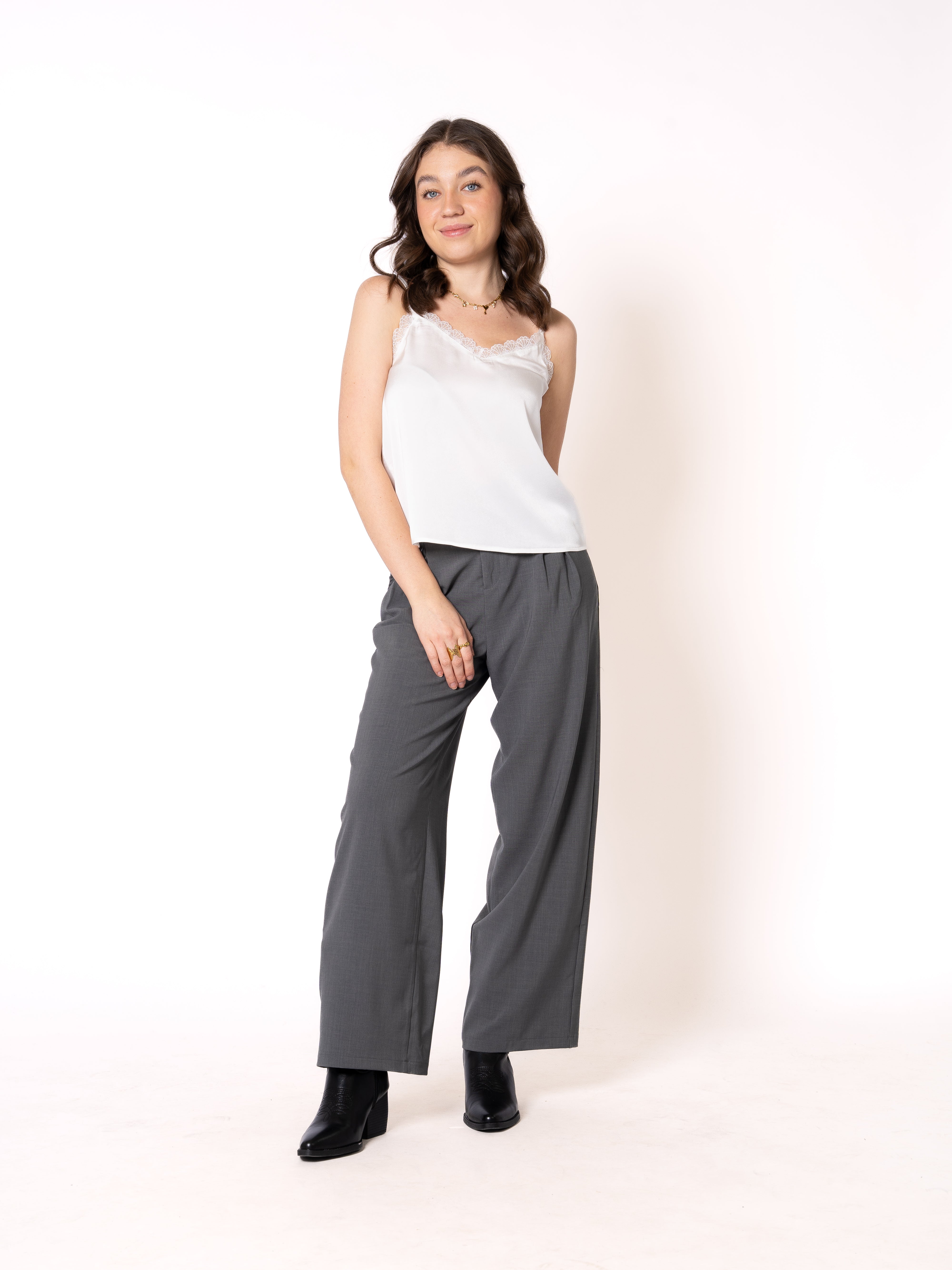 Satin Top Juliet - Weiß