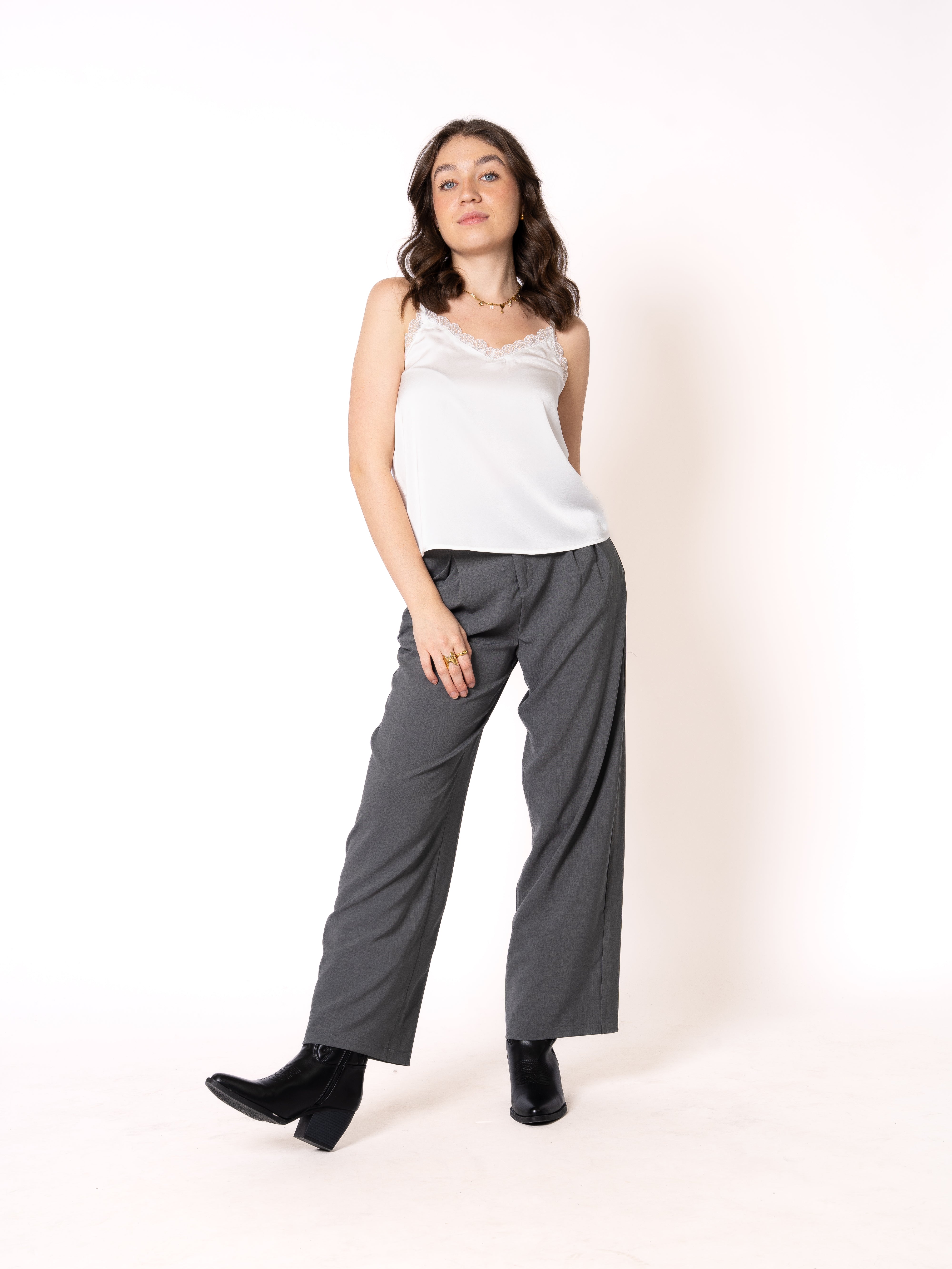Satin Top Juliet - Weiß