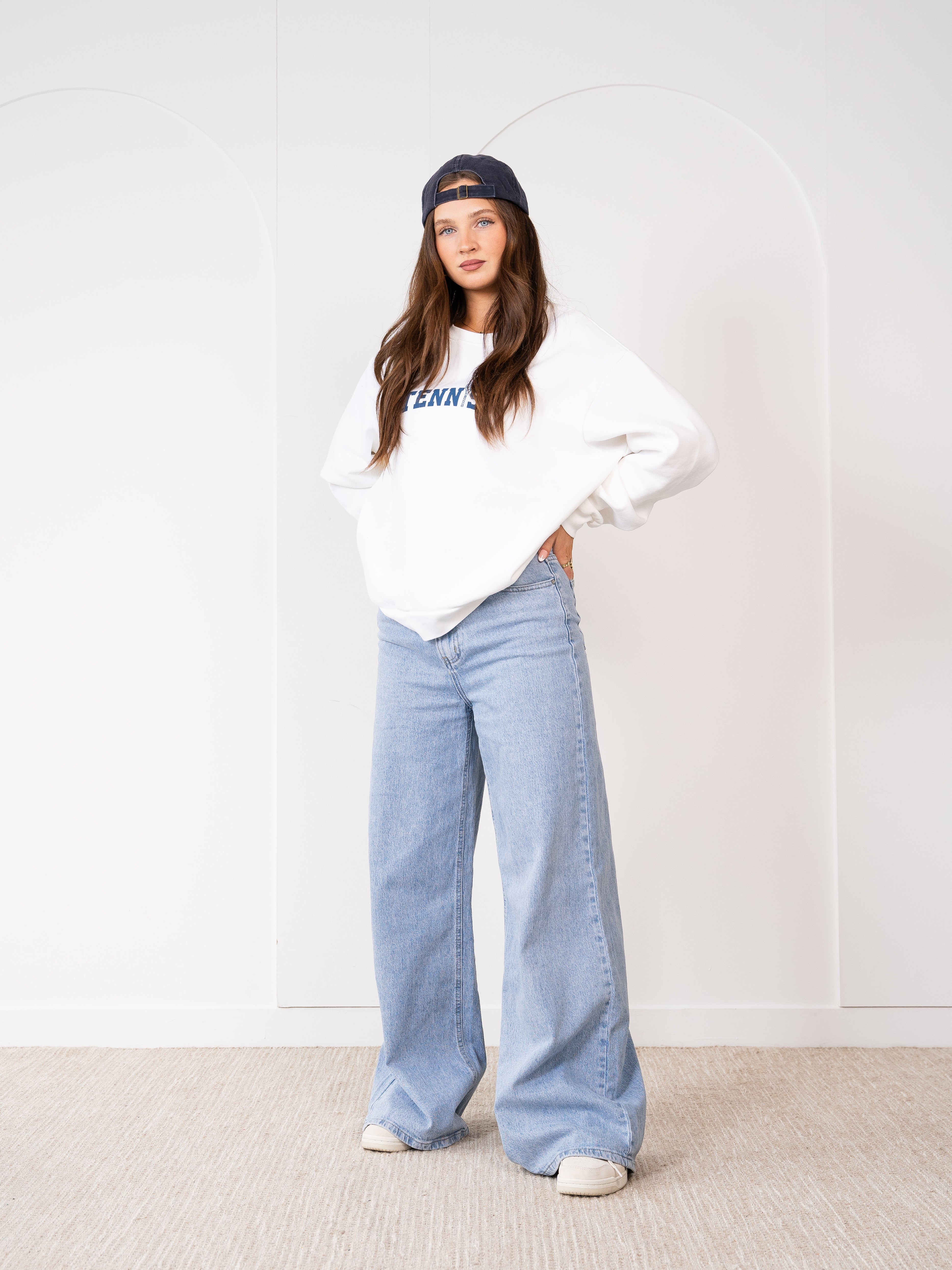 Basic Sweater Tennis - Weiß