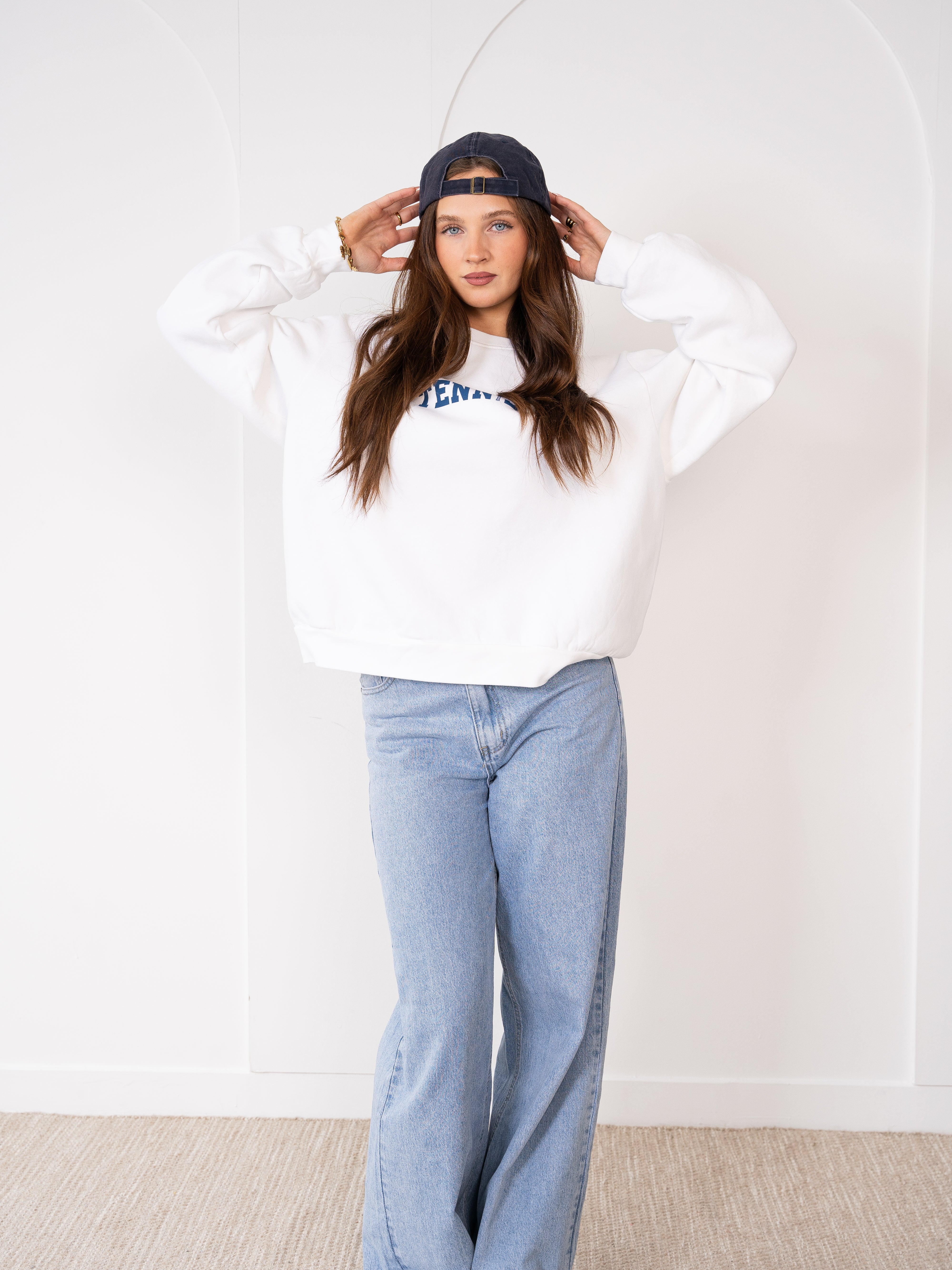 Basic Sweater Tennis - Weiß
