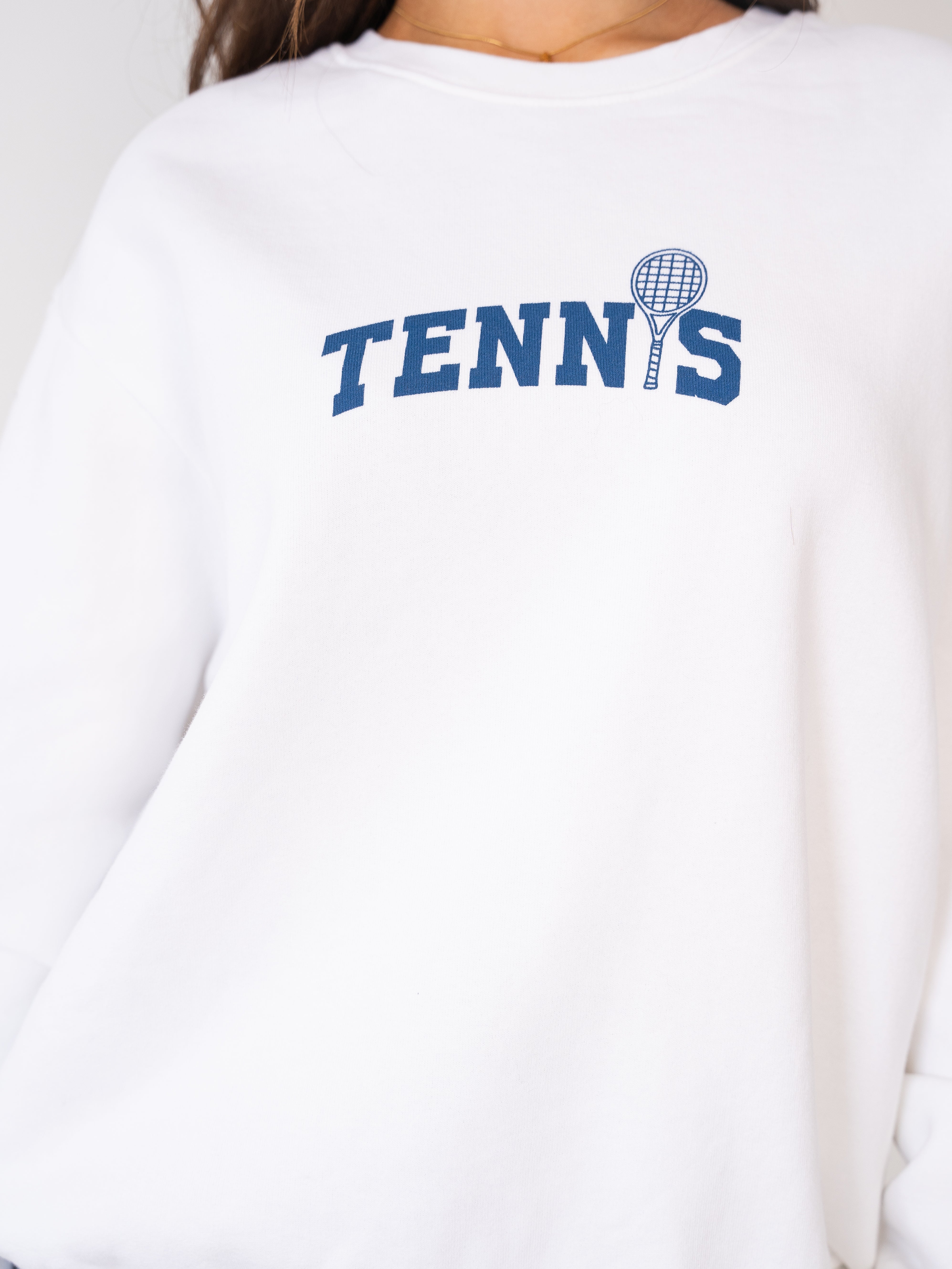 Basic Sweater Tennis - Weiß