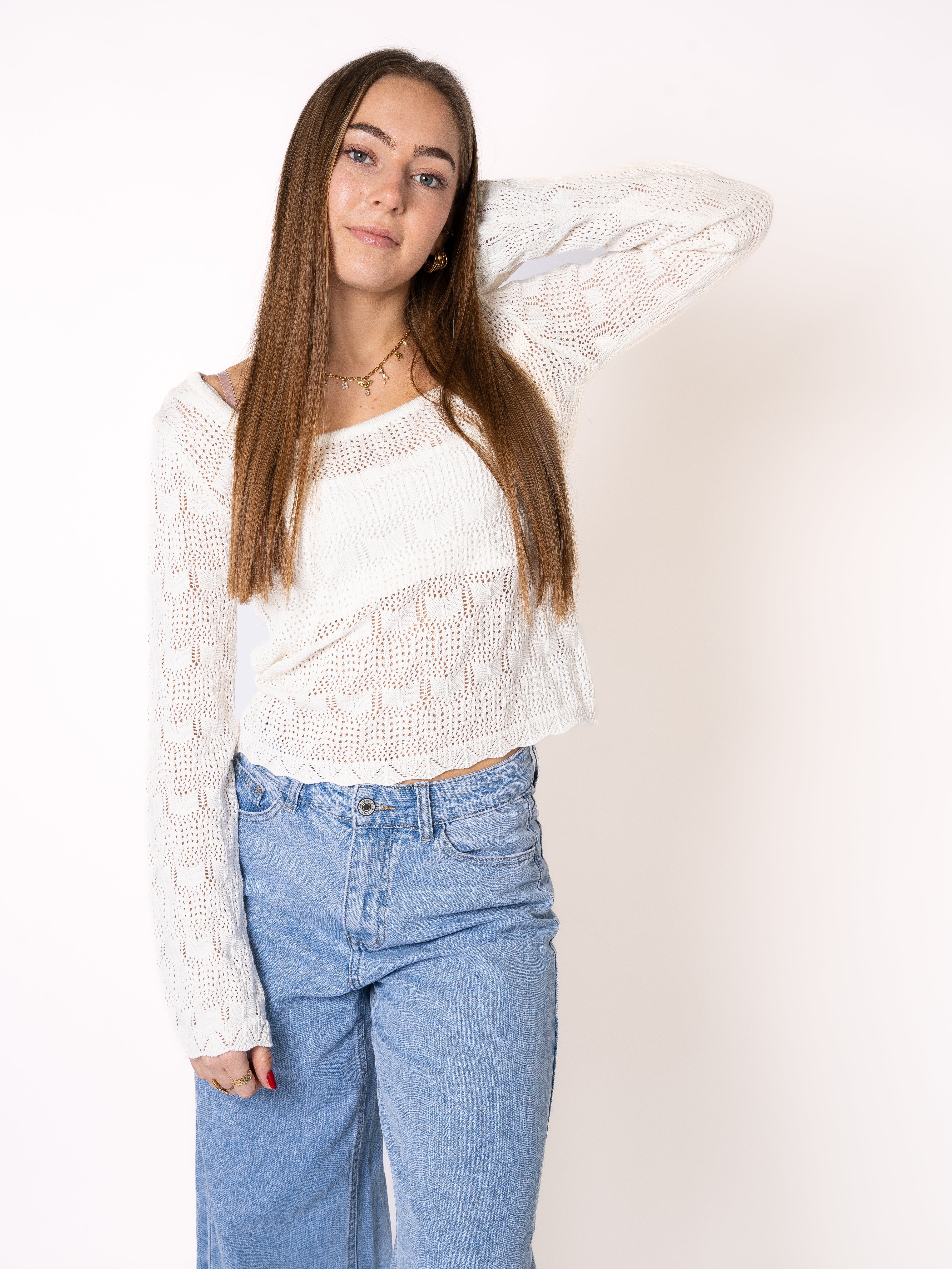 Summer Breeze Boho Longsleeve - Weiß