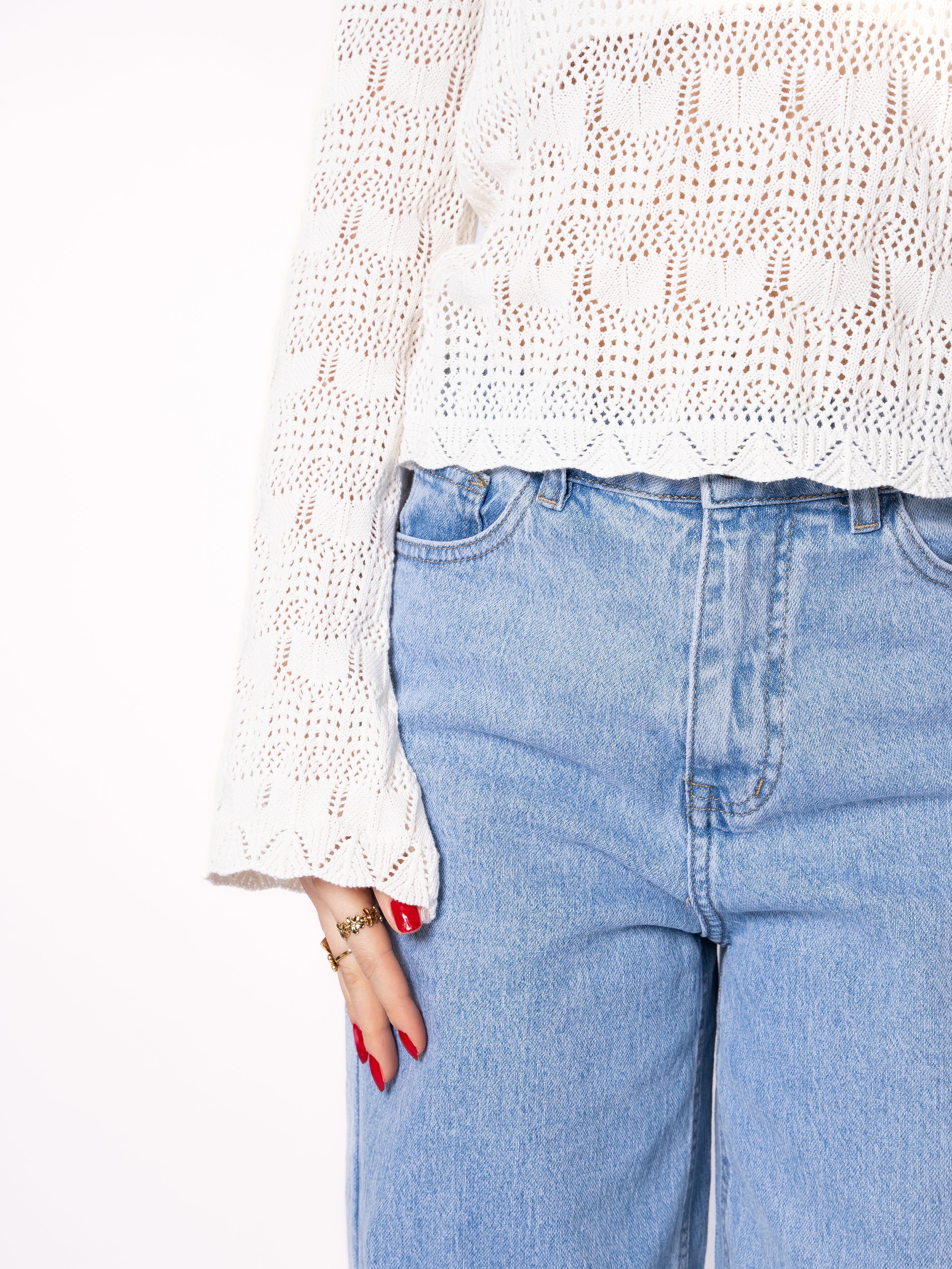 Summer Breeze Boho Longsleeve - Weiß