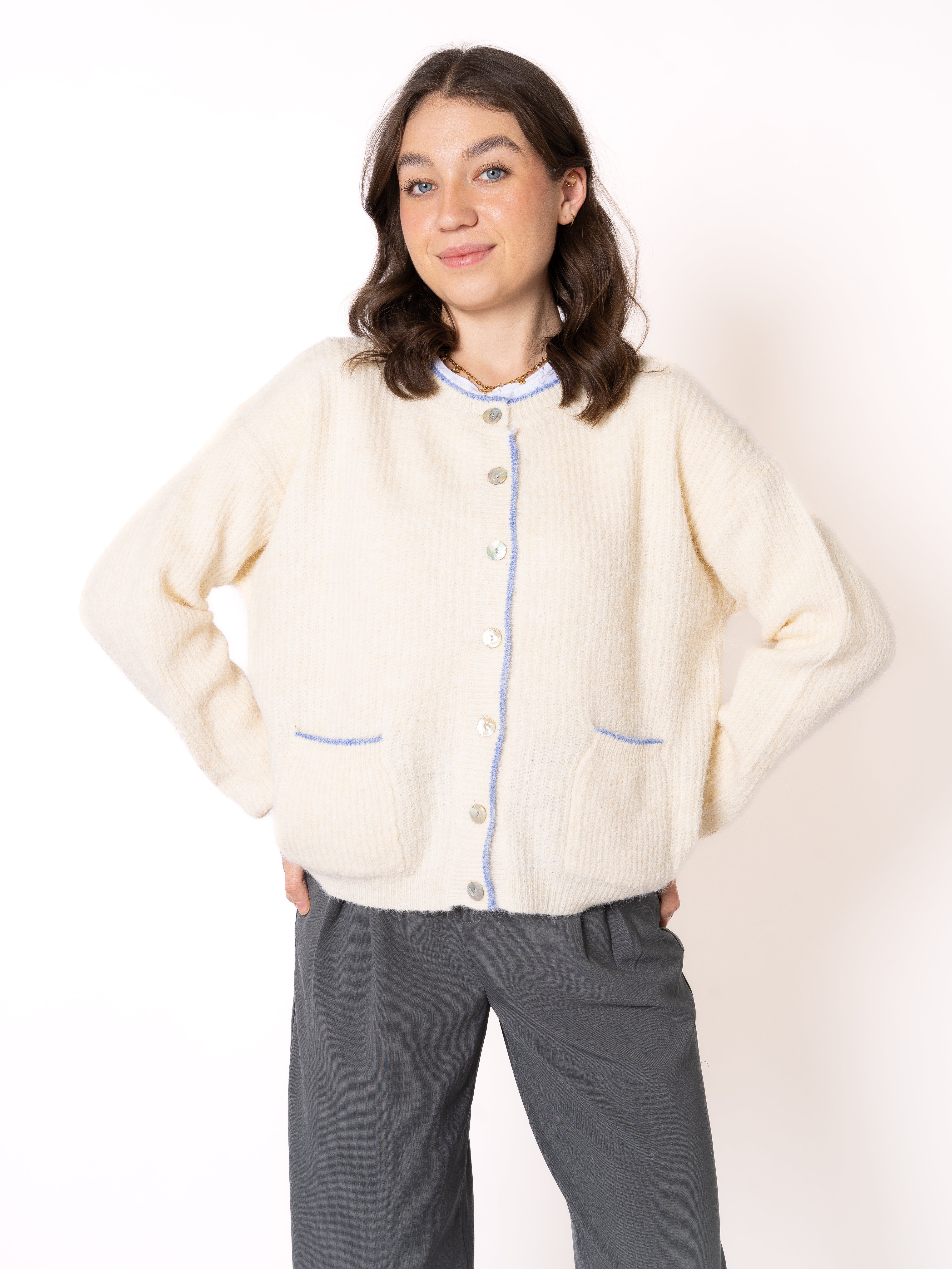 Strickjacke Denmark - Creme