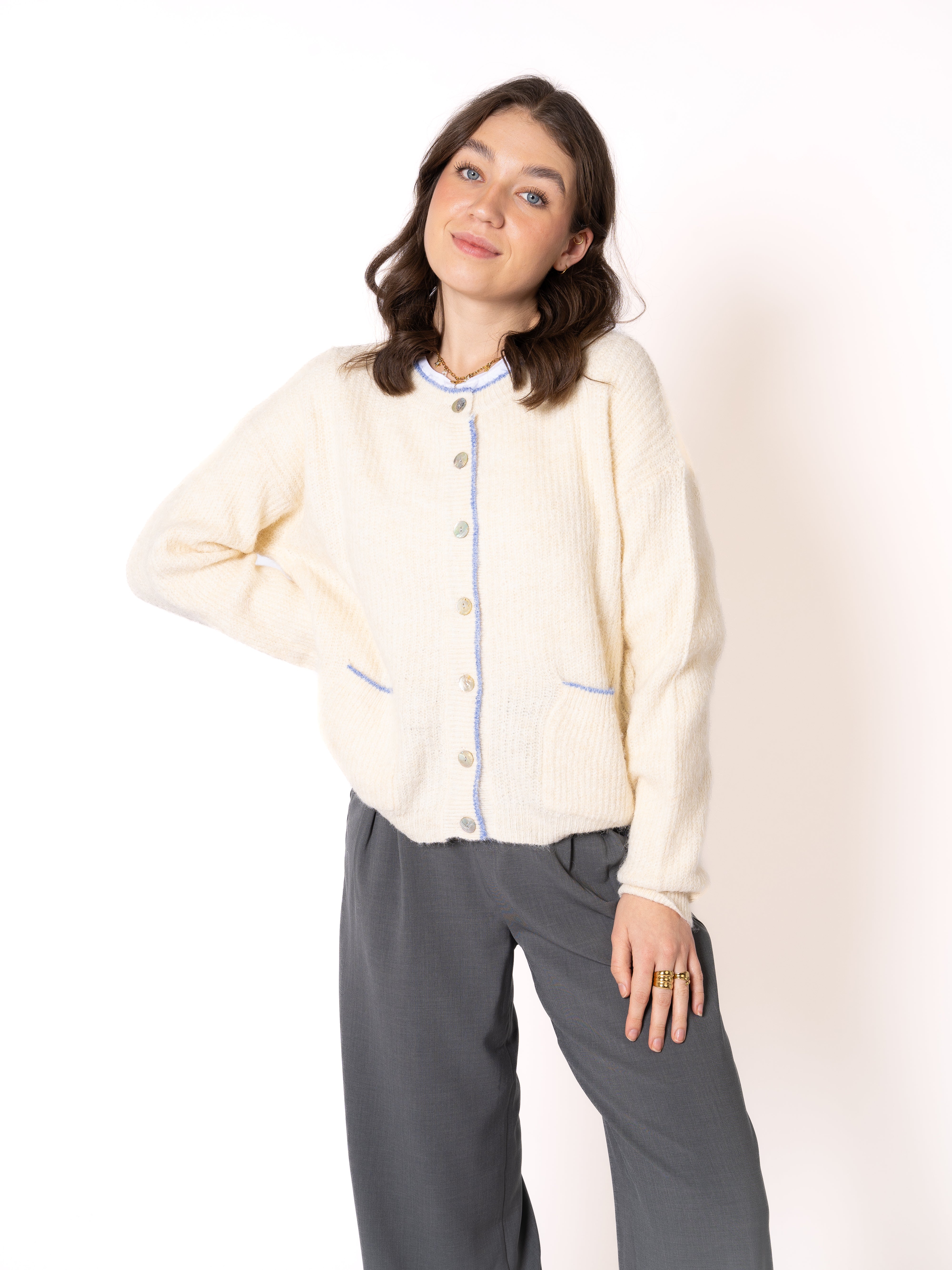 Strickjacke Denmark - Creme