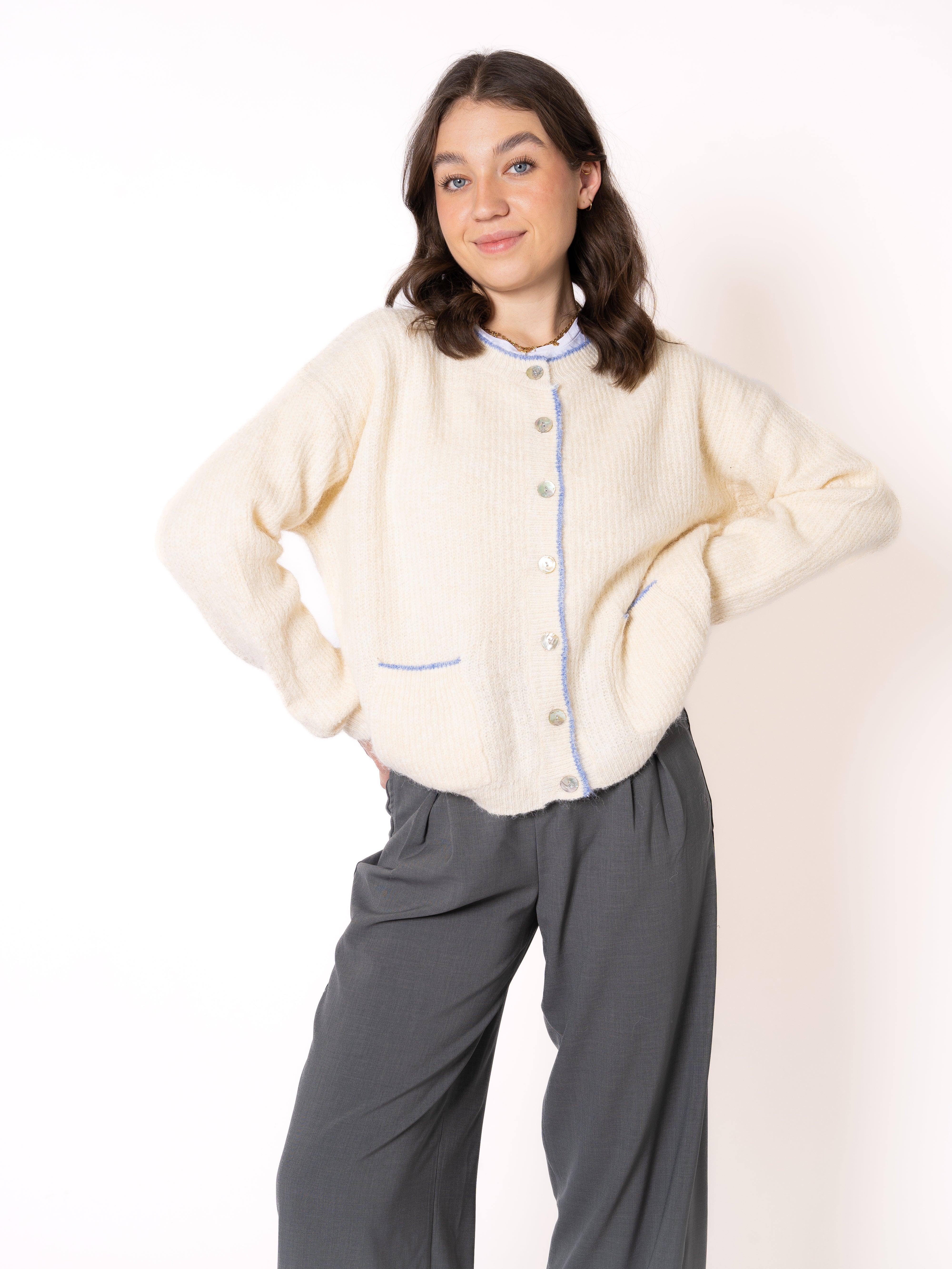 Strickjacke Denmark - Creme