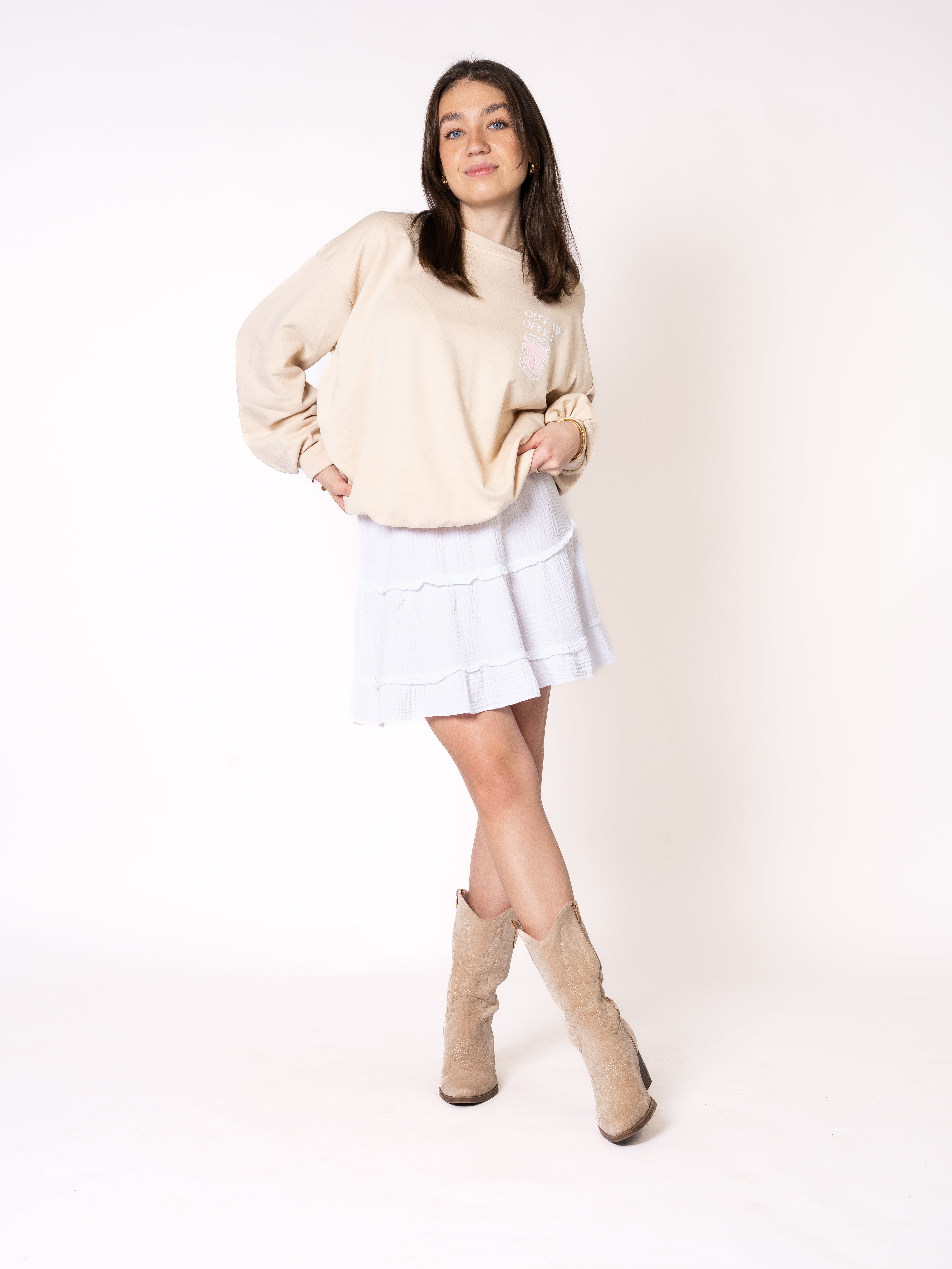 Cotton Miniskirt - Weiß