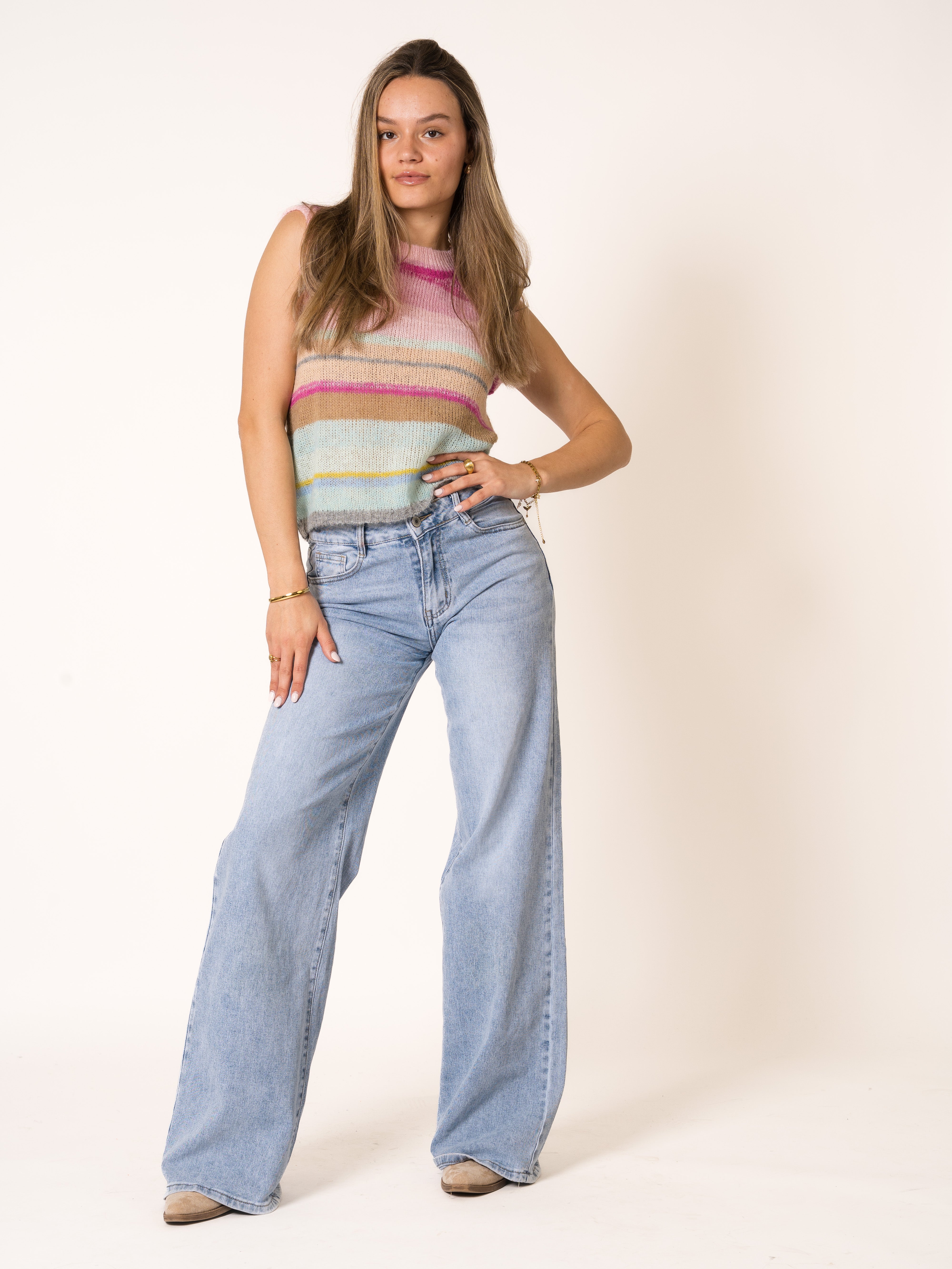 Rainbow Summer Knit Shirt