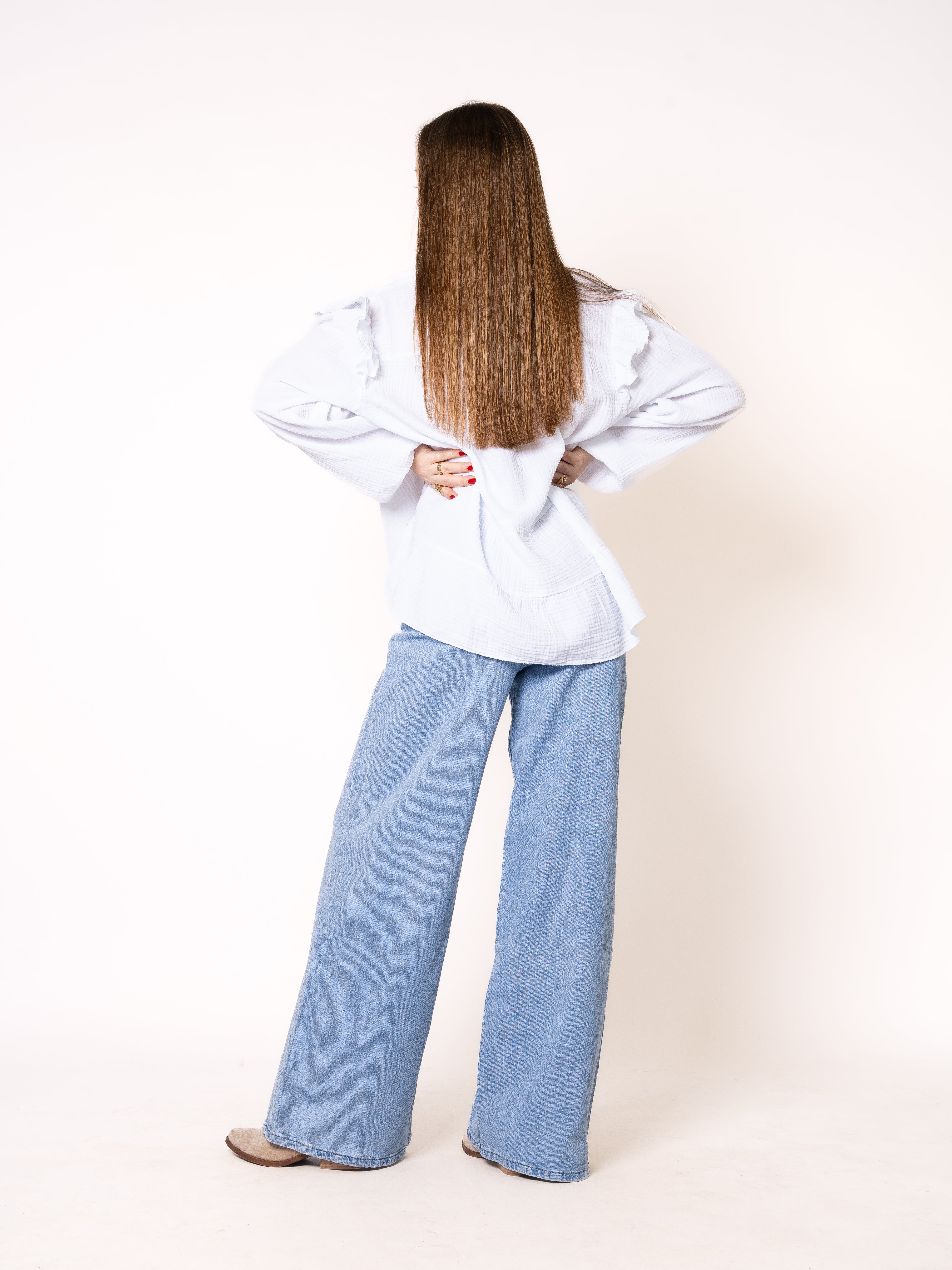 Musselinbluse Cecilia - Weiß