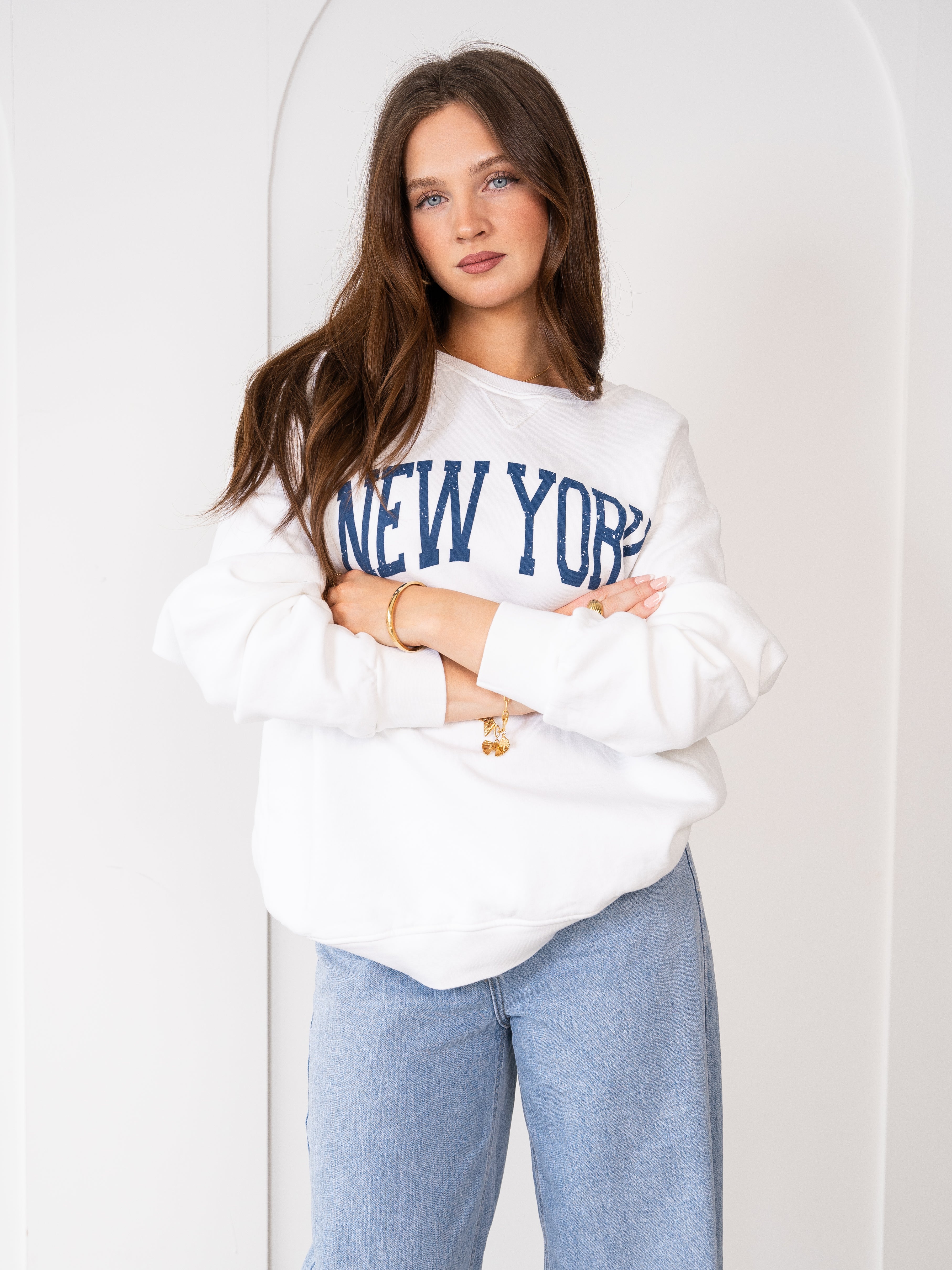 Basic Sweater New York - Weiß