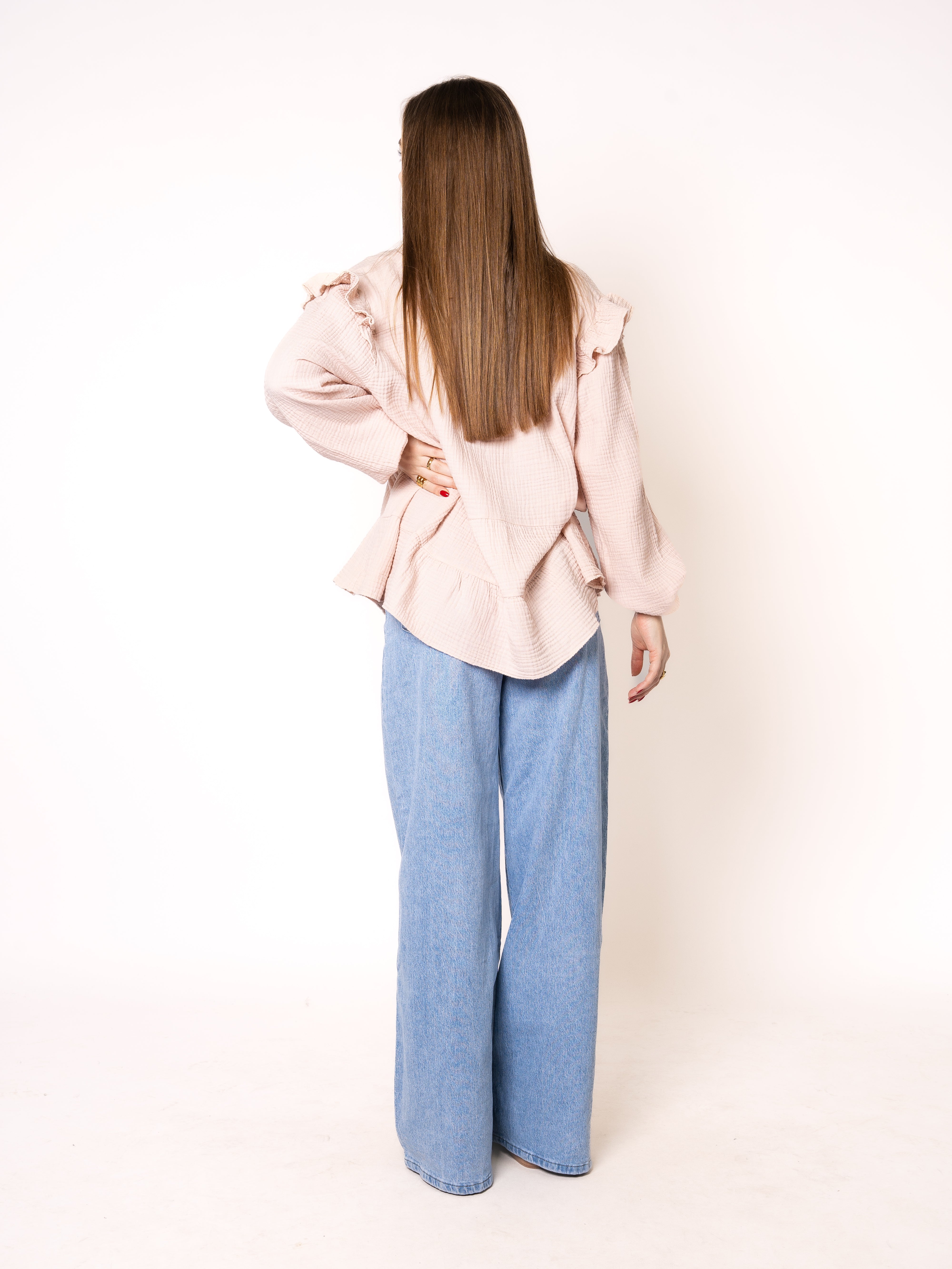 Musselinbluse Cecilia - Hellrosa