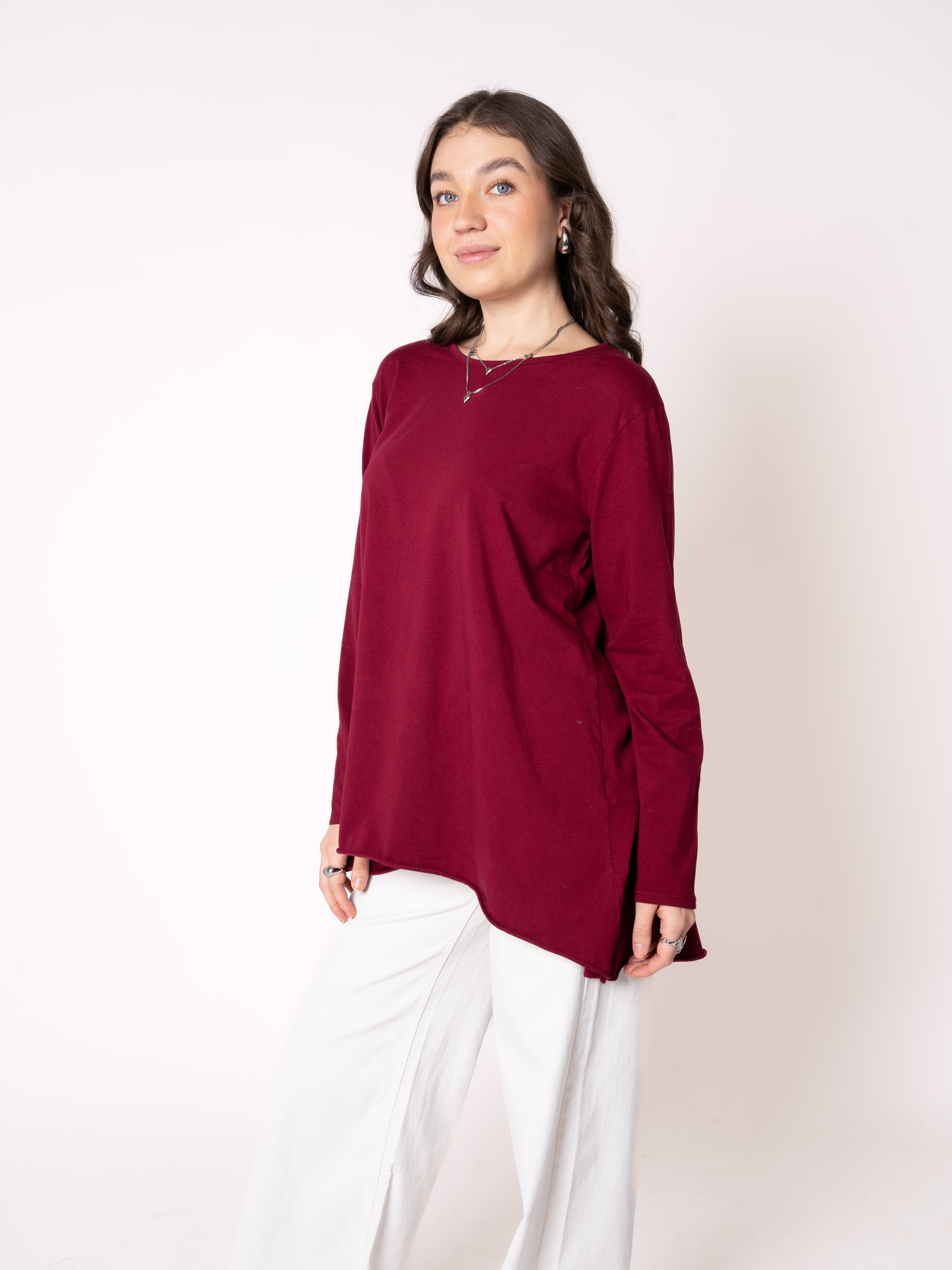 Longshirt Alina langarm - Bordeaux