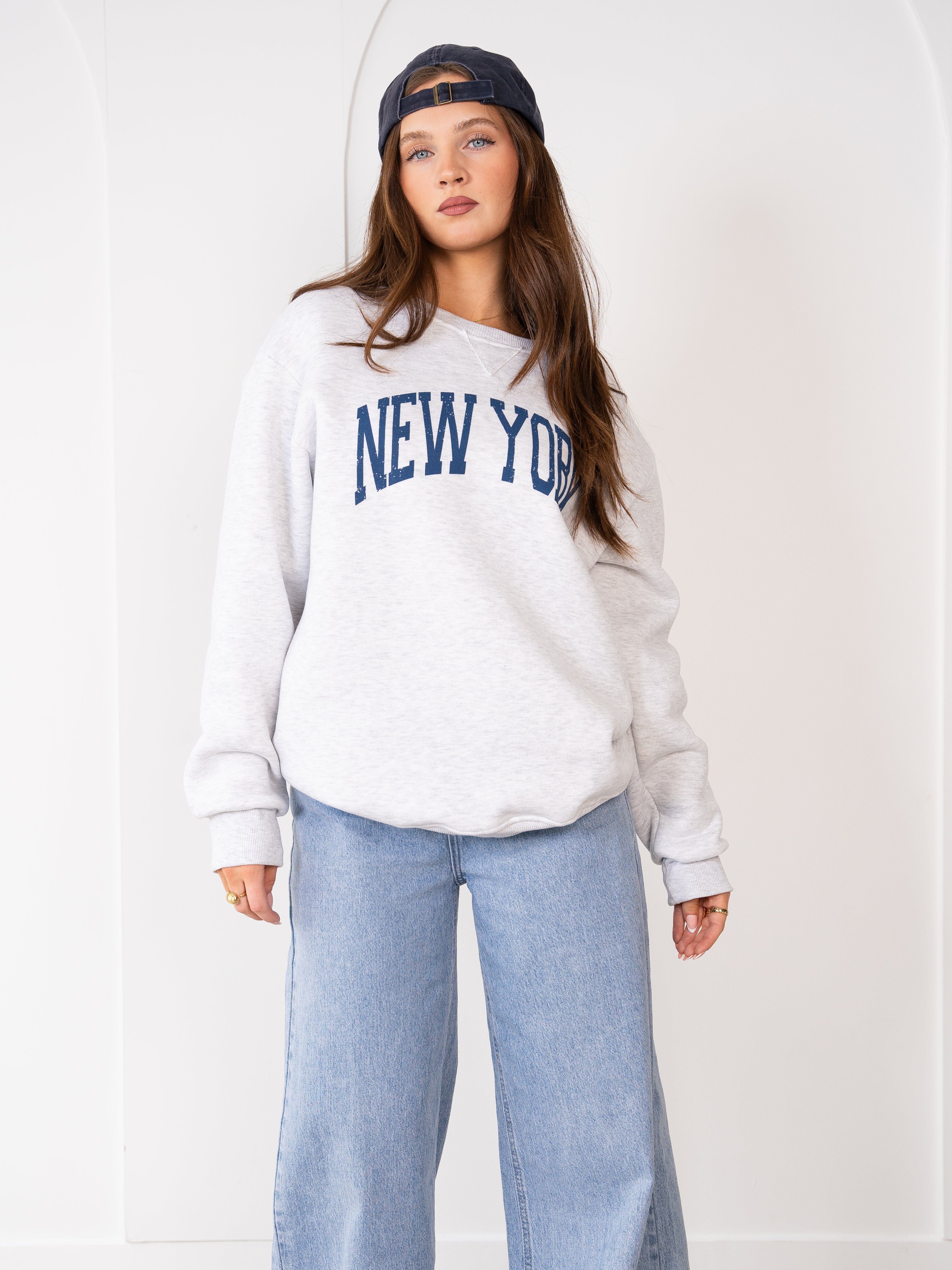 Basic Sweater New York - Hellgrau