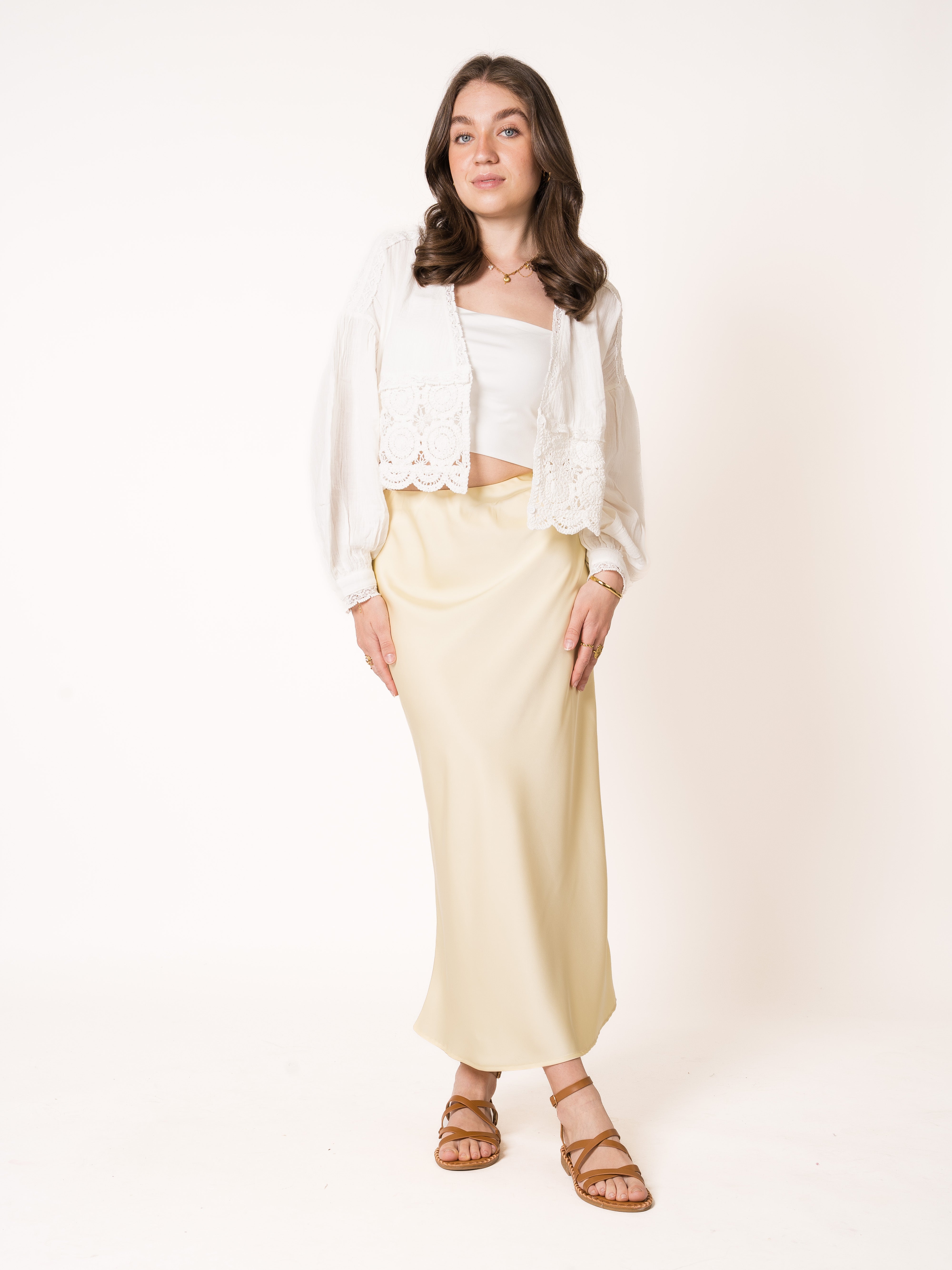 Sheer Luck Silky Midirock