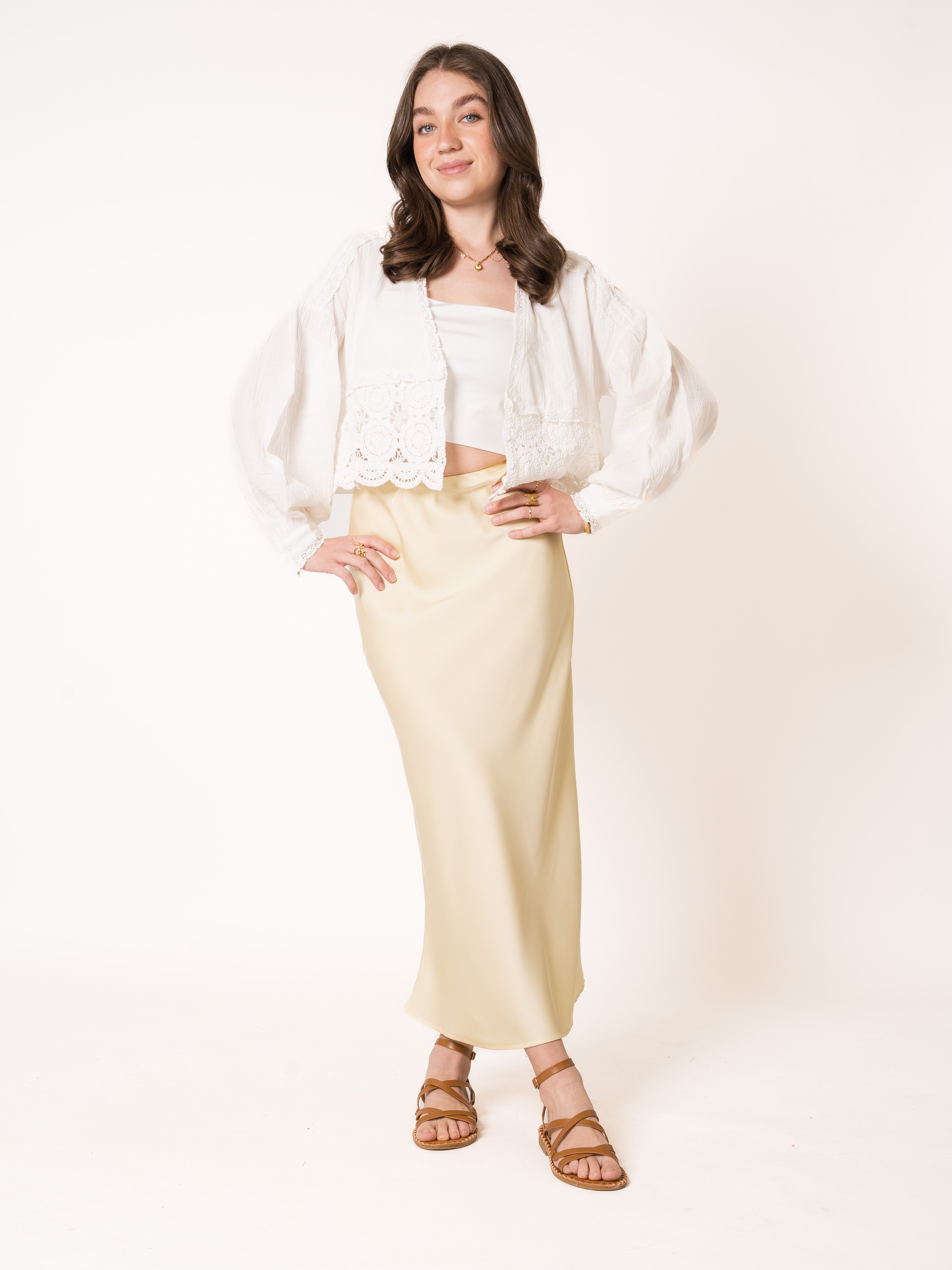 Sheer Luck Silky Midirock