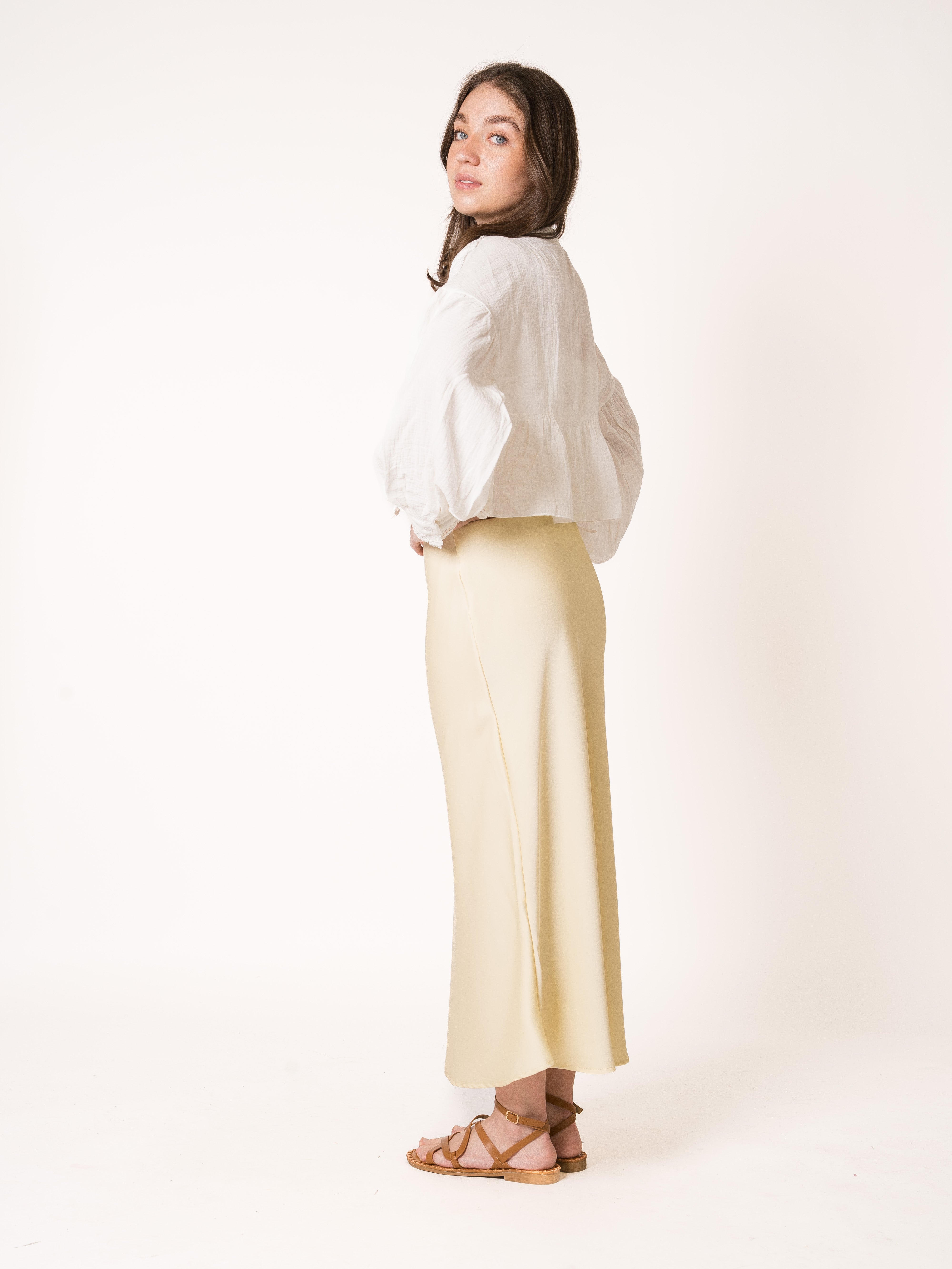 Sheer Luck Silky Midirock