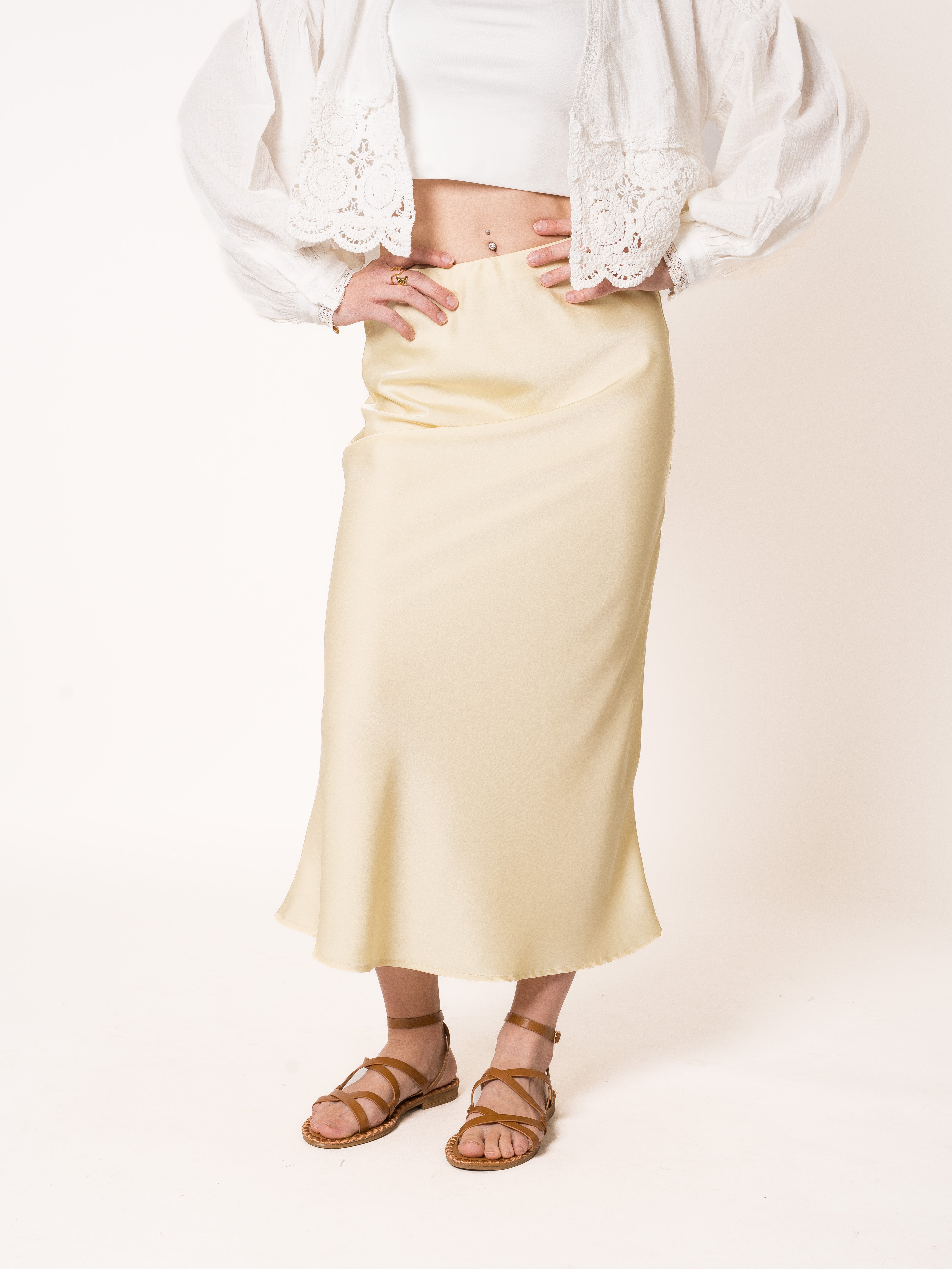 Sheer Luck Silky Midirock