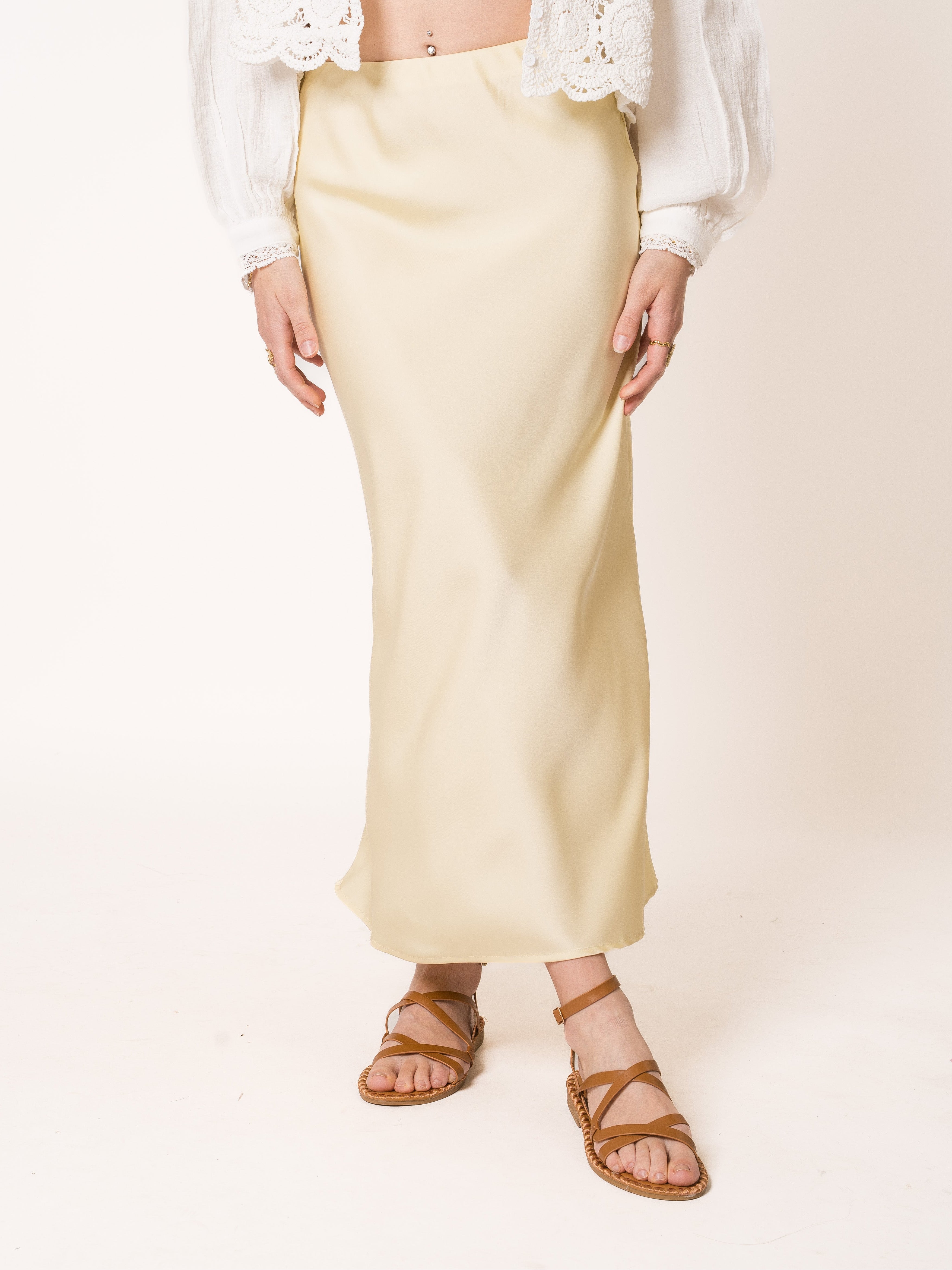 Sheer Luck Silky Midirock