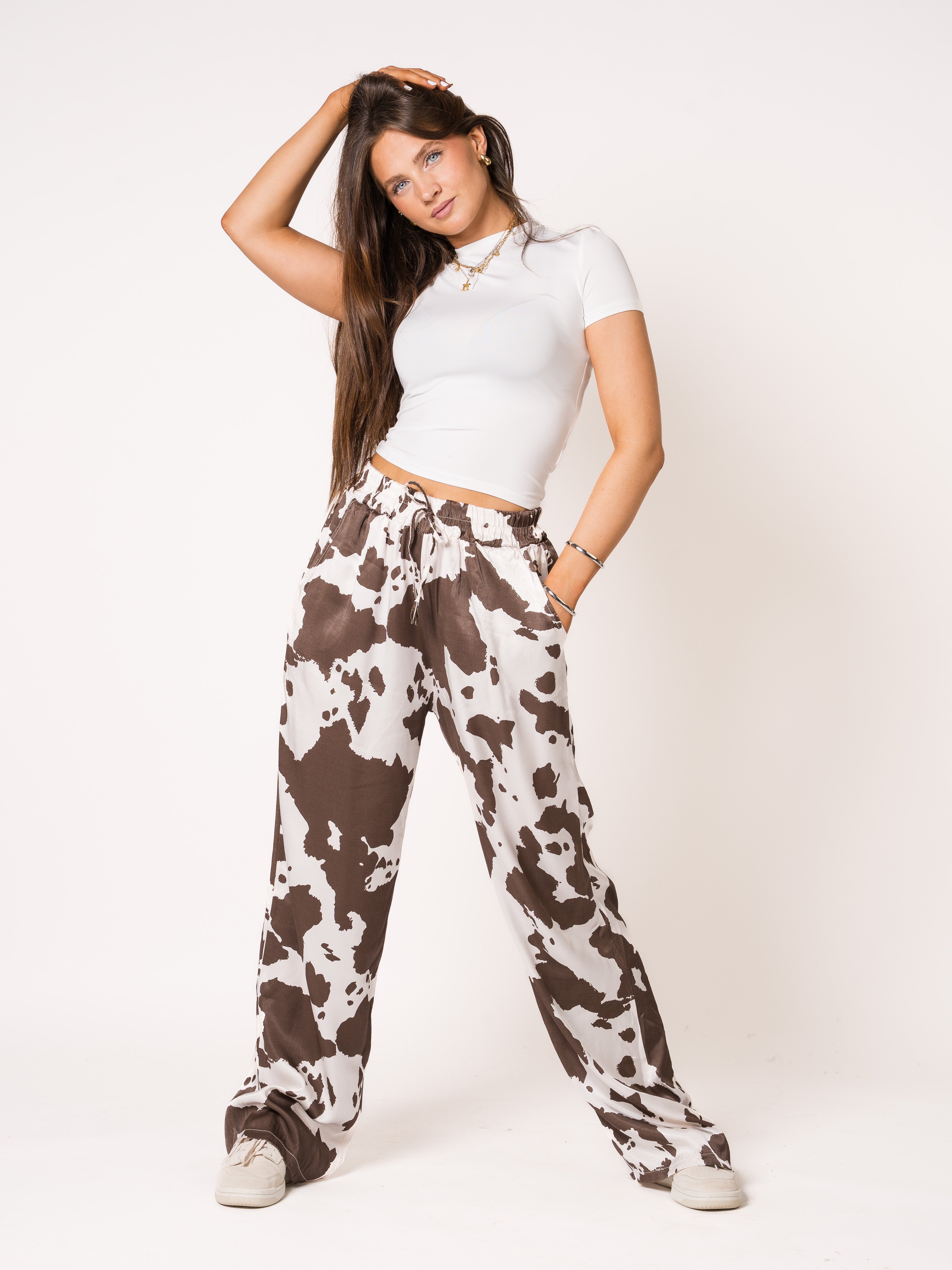 Cow Silky Wide Leg Hose