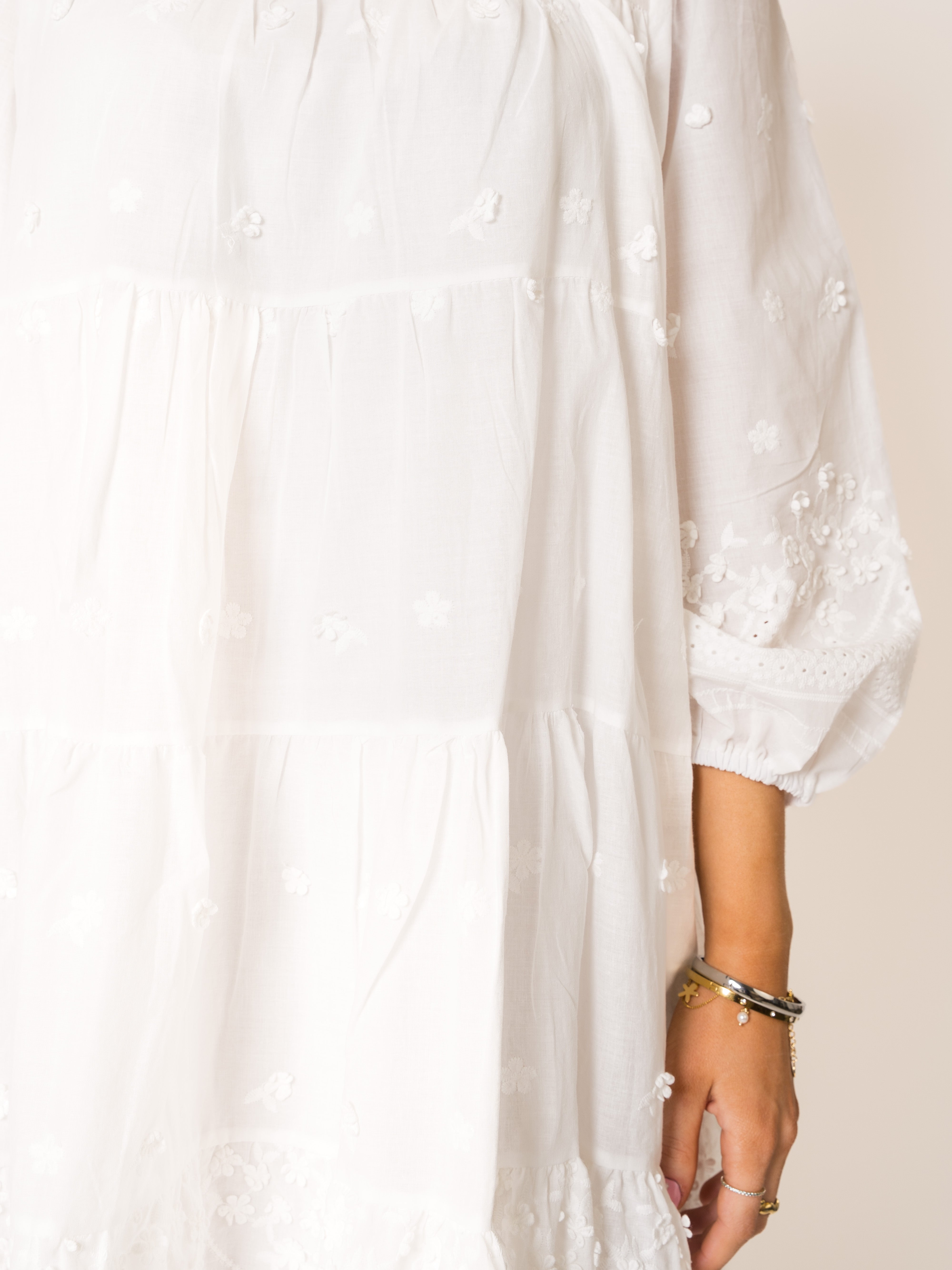 Flower Stitch Boho Hängerkleid