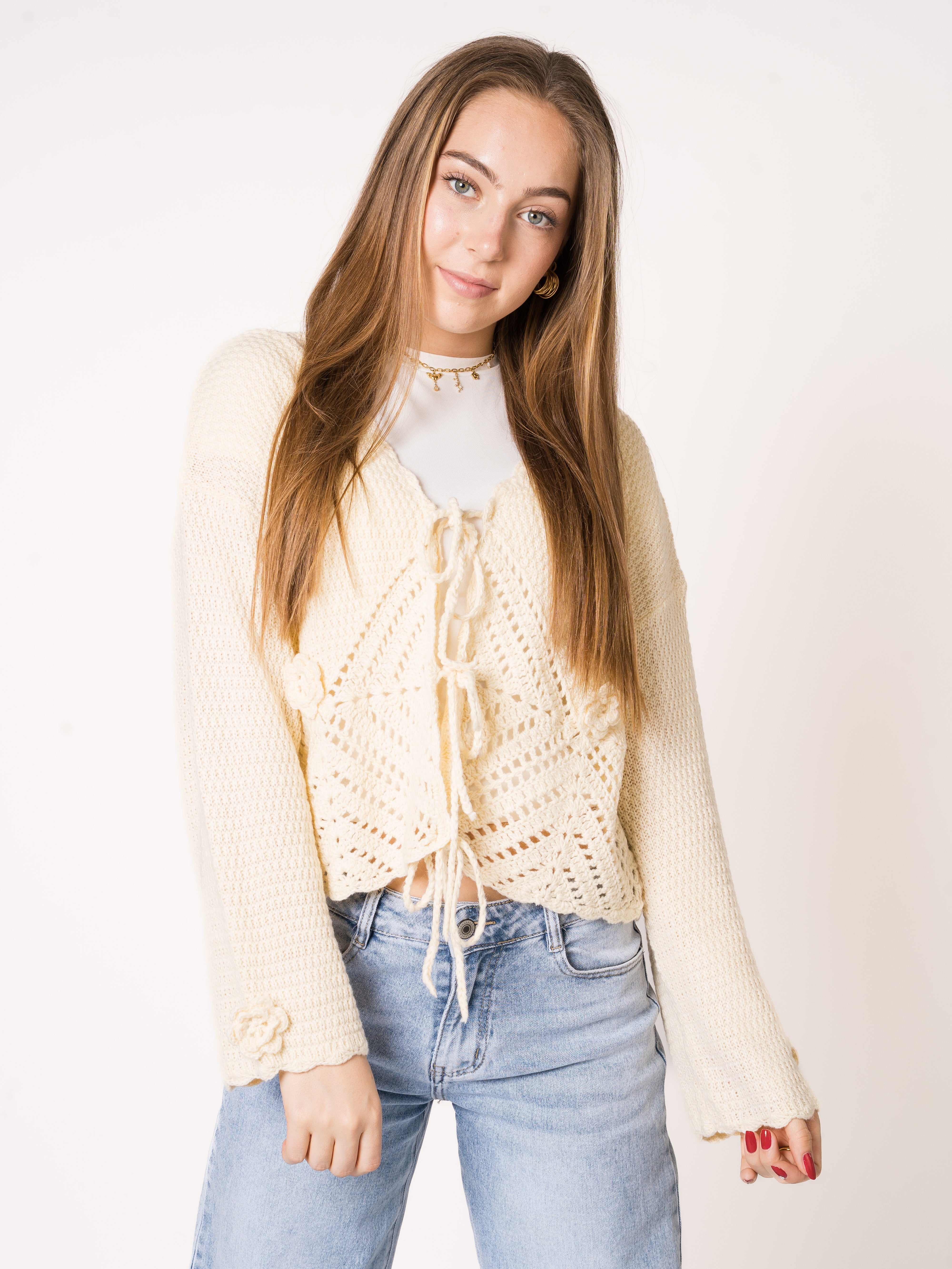 Summer Bloom Häkelcardigan