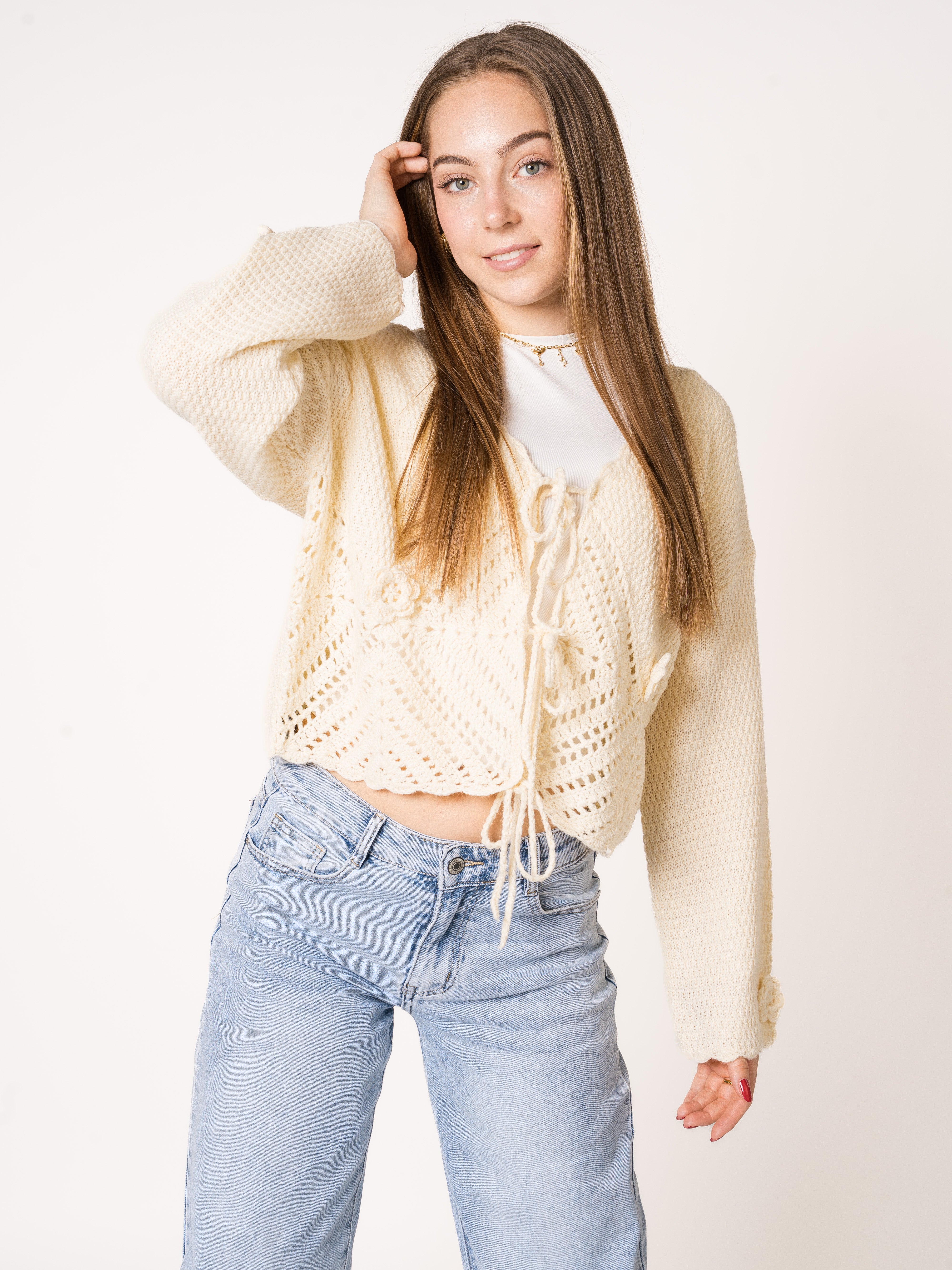 Summer Bloom Häkelcardigan