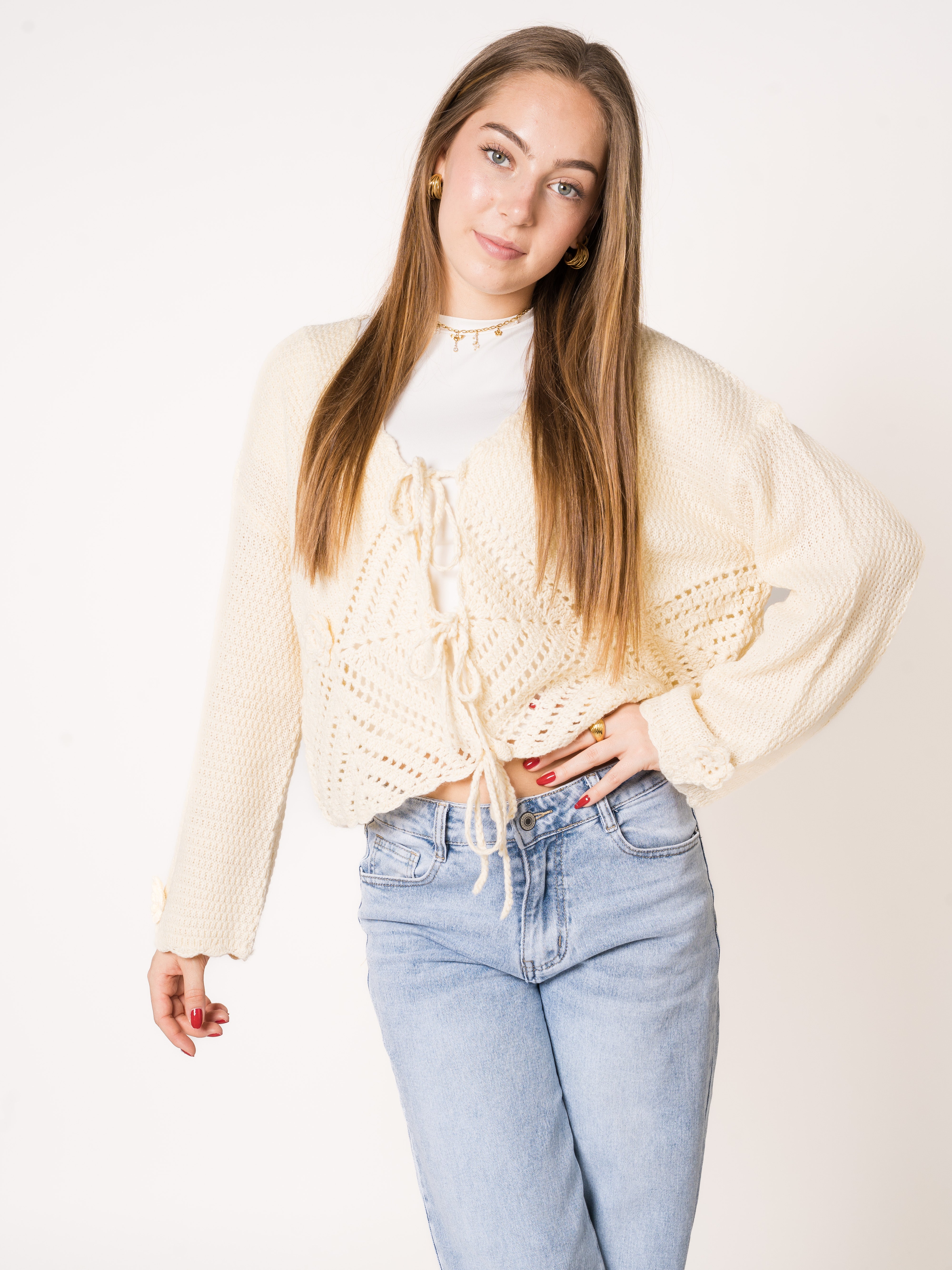 Summer Bloom Häkelcardigan