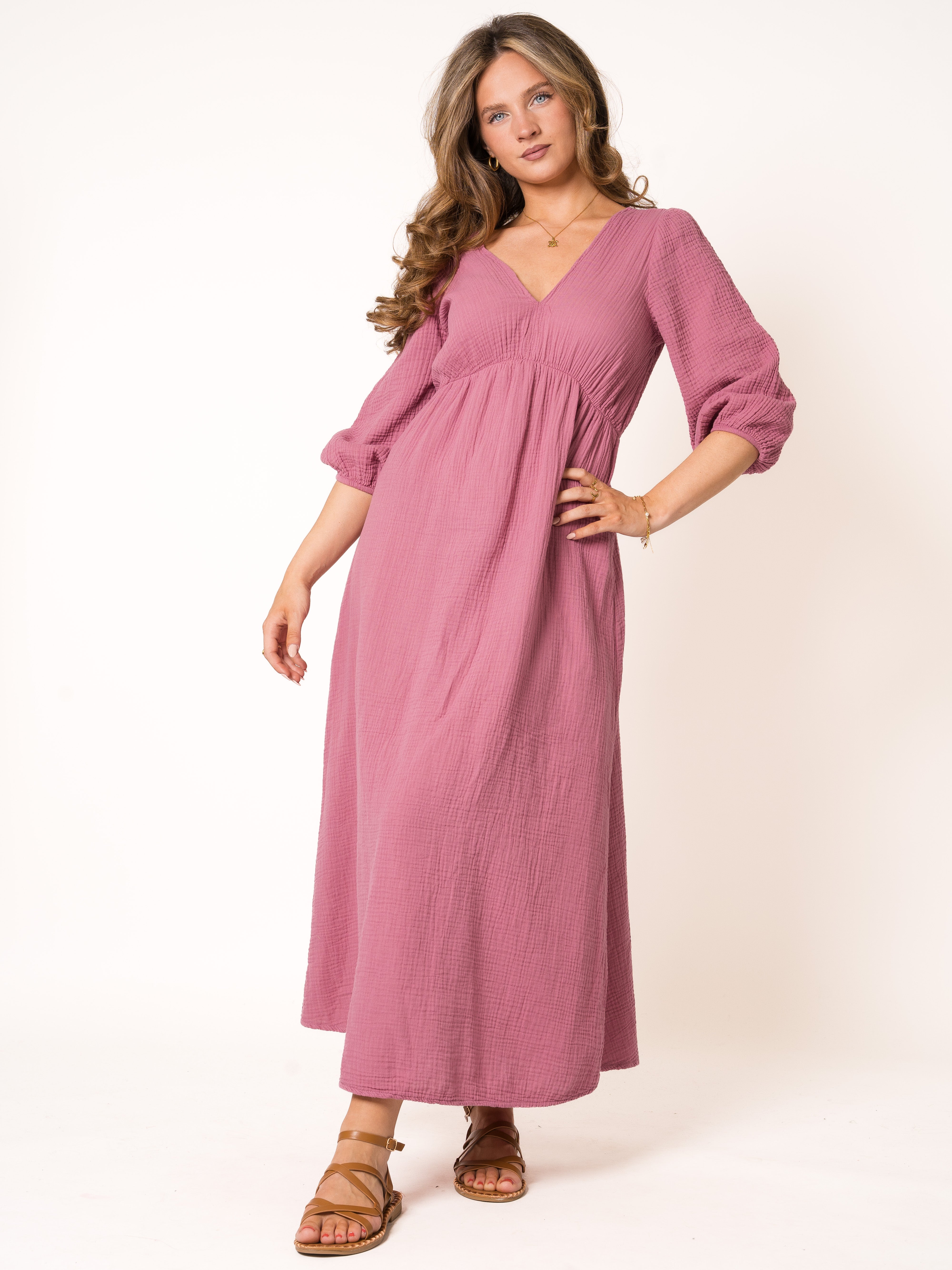 Musselin Midikleid Milos