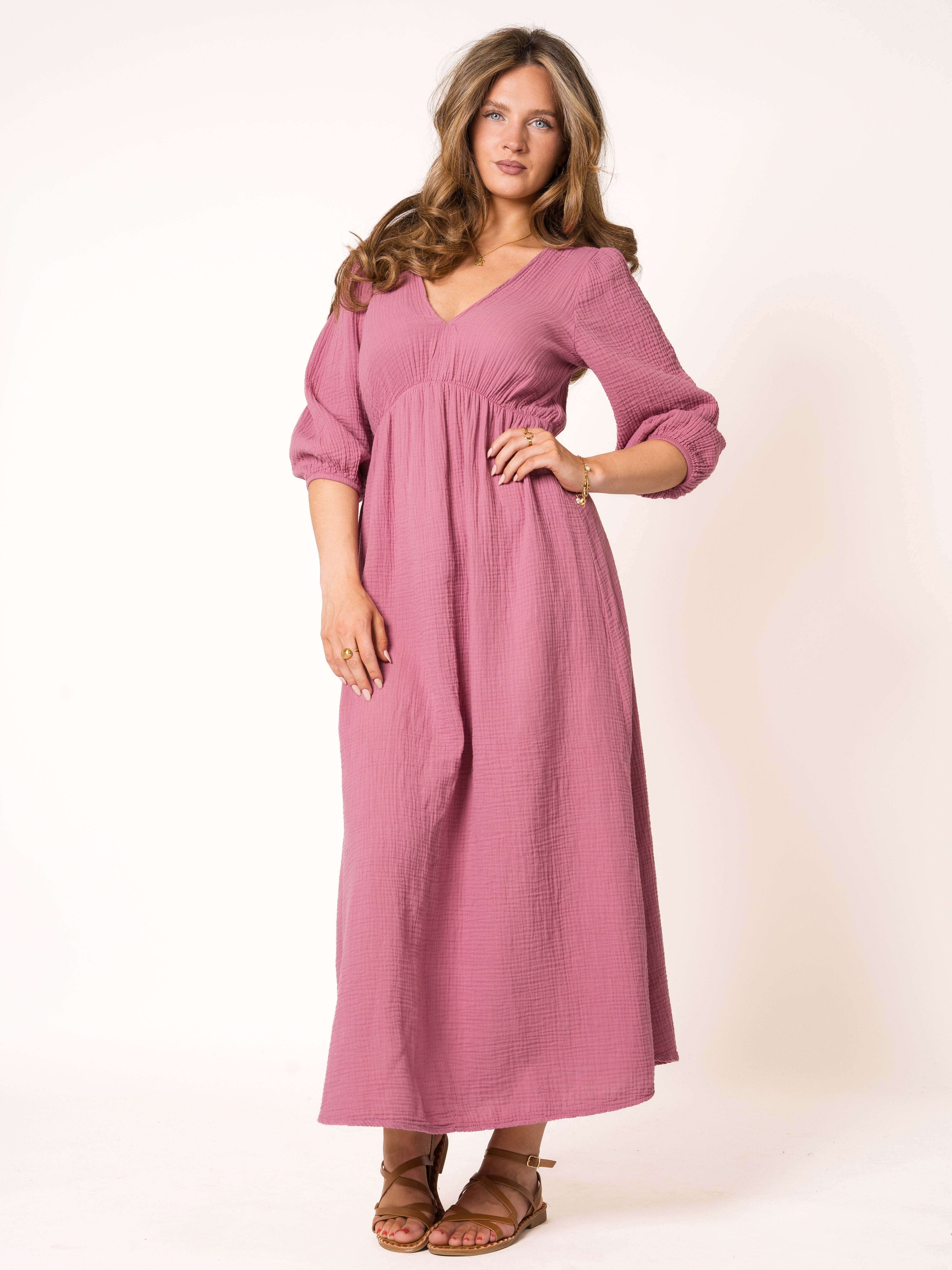 Musselin Midikleid Milos