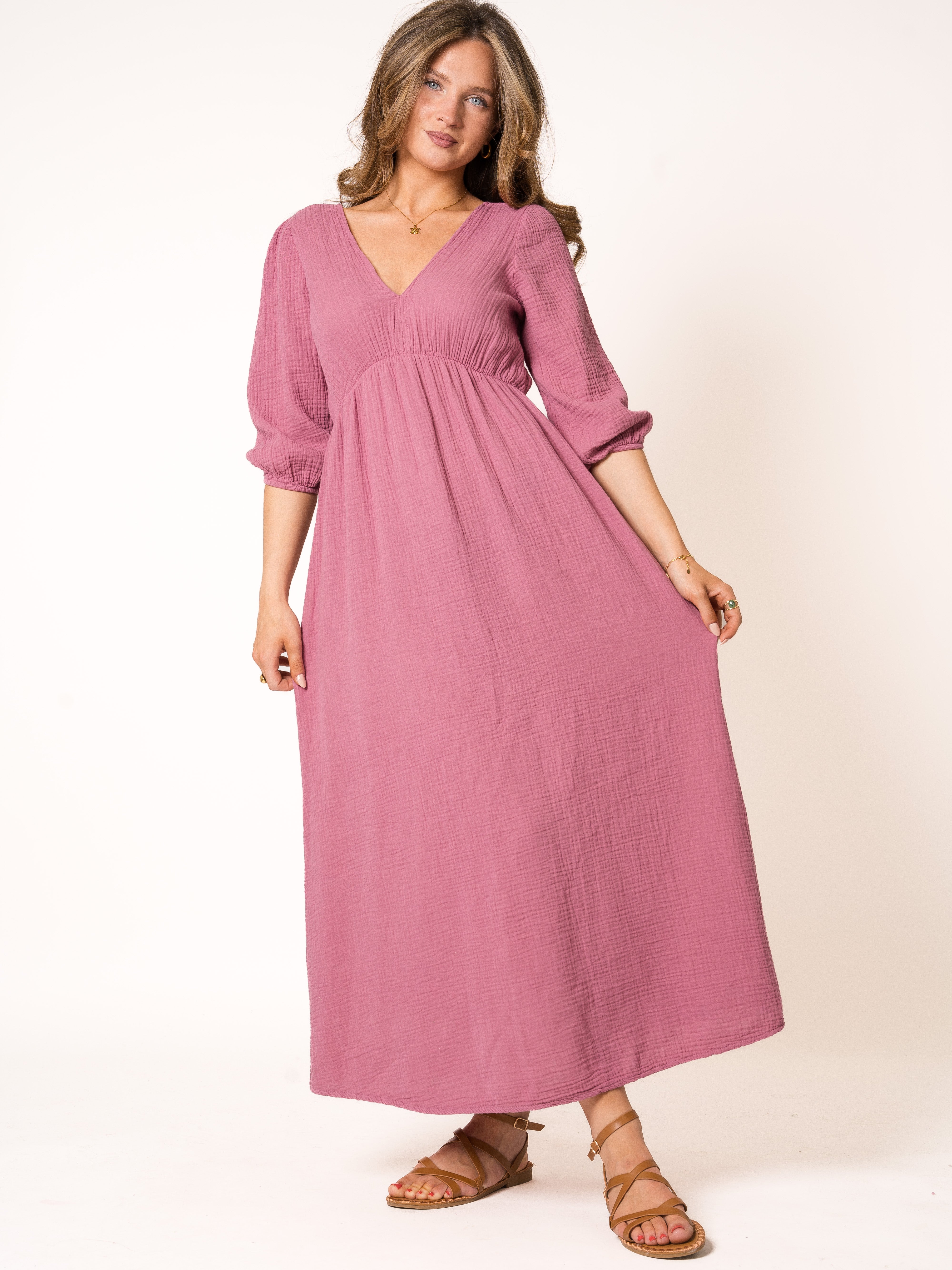 Musselin Midikleid Milos