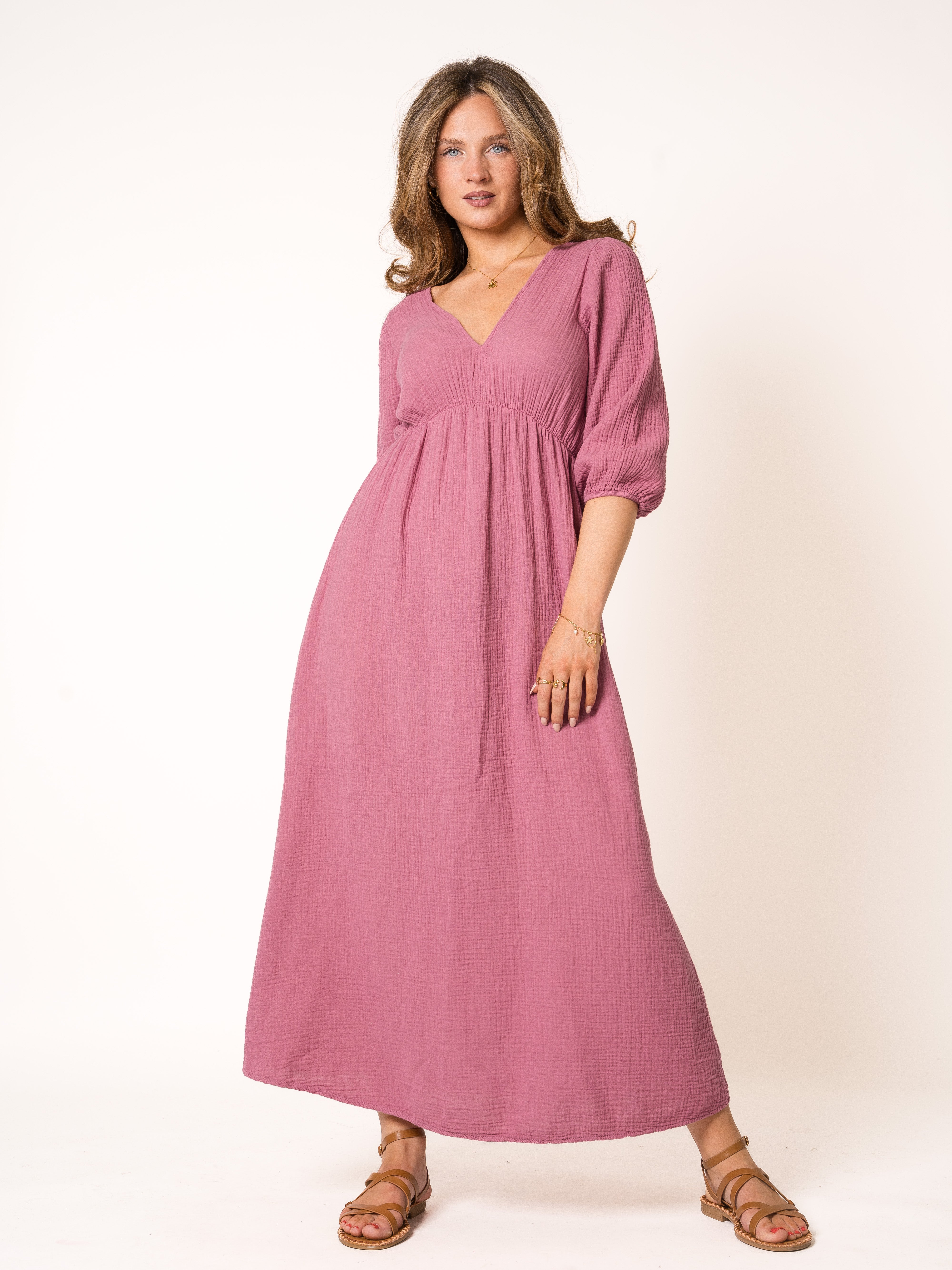 Musselin Midikleid Milos