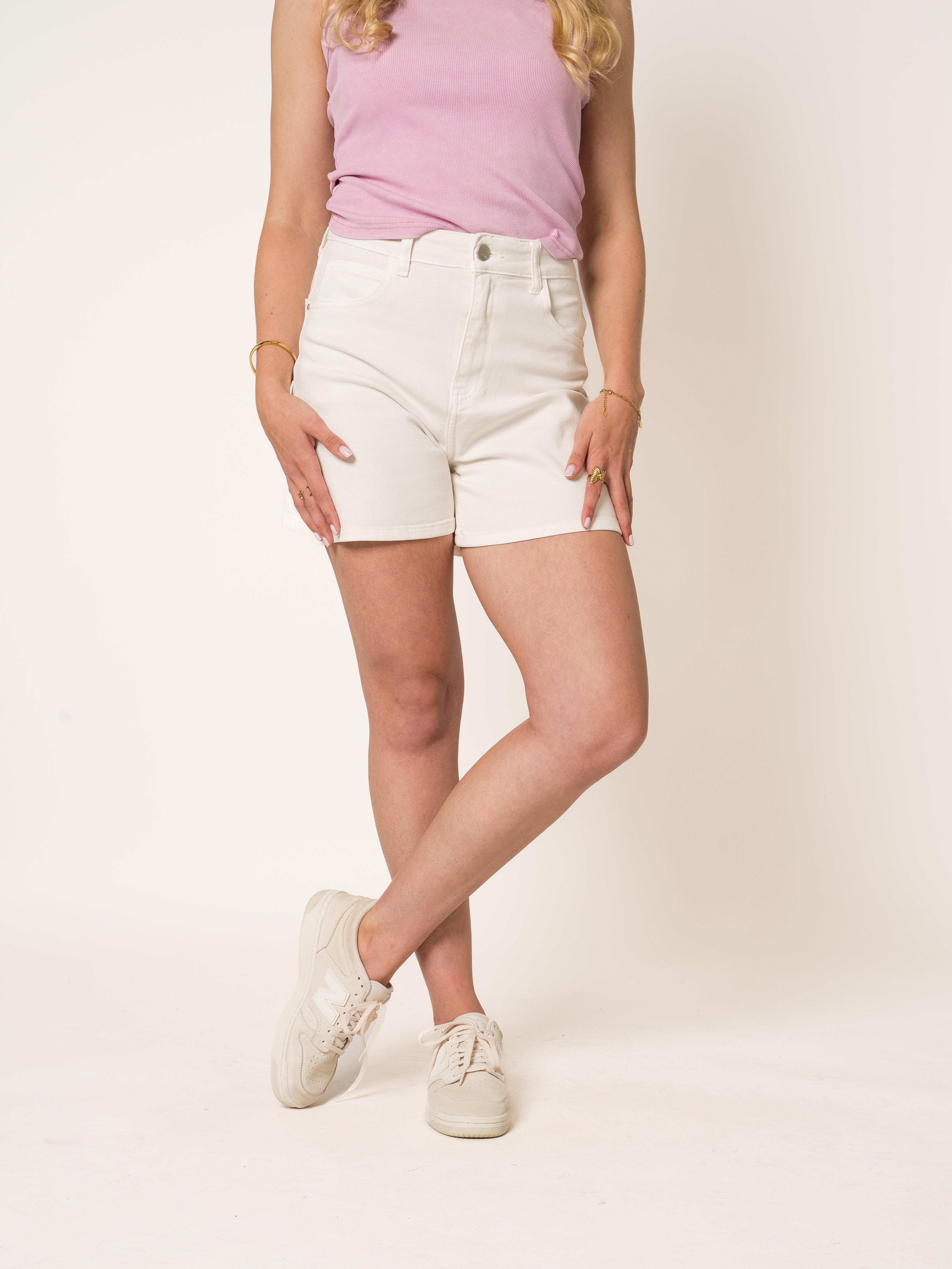 Perfect White High Waist Shorts
