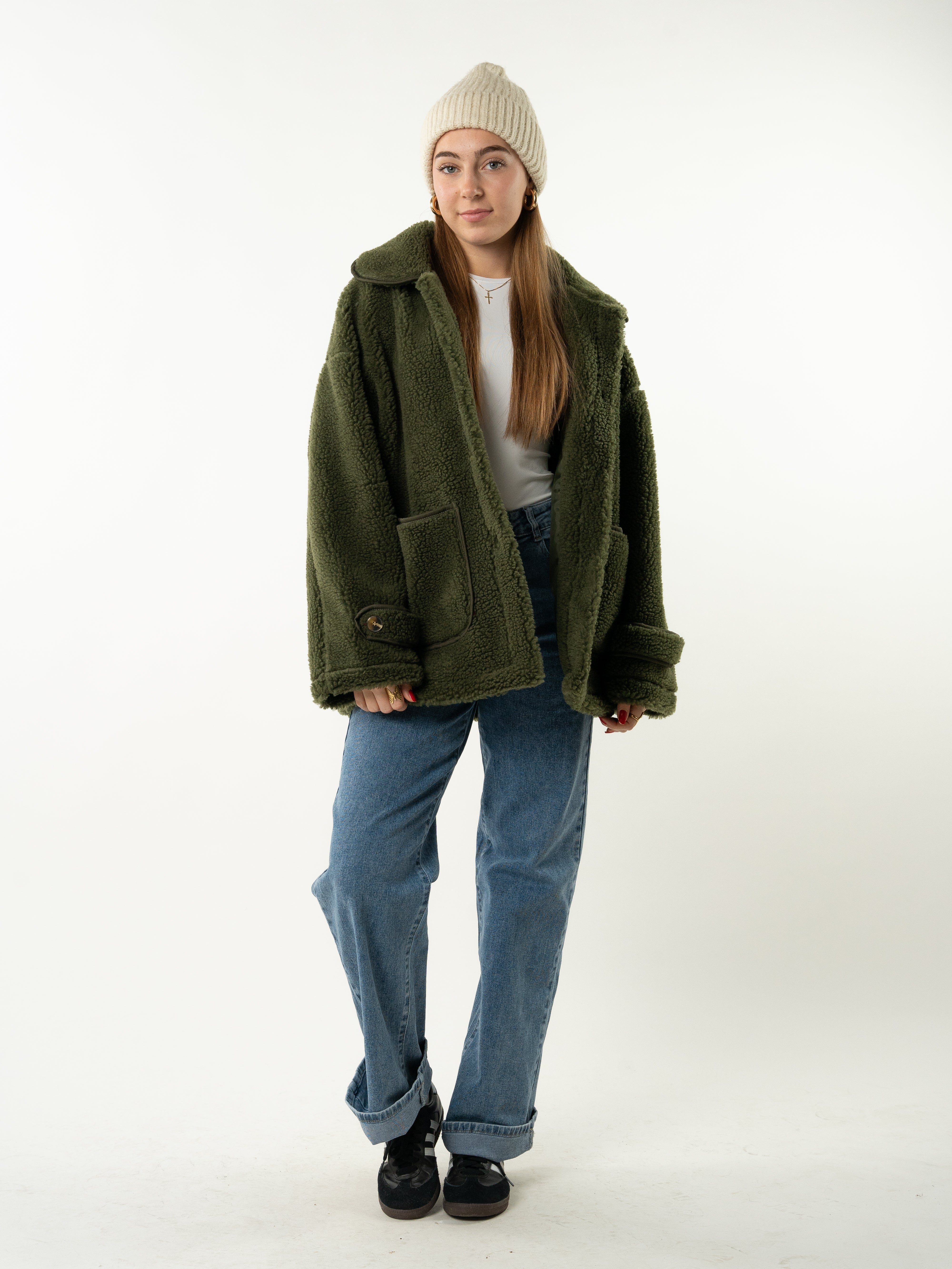 Teddyjacke Amber - Cottage Green